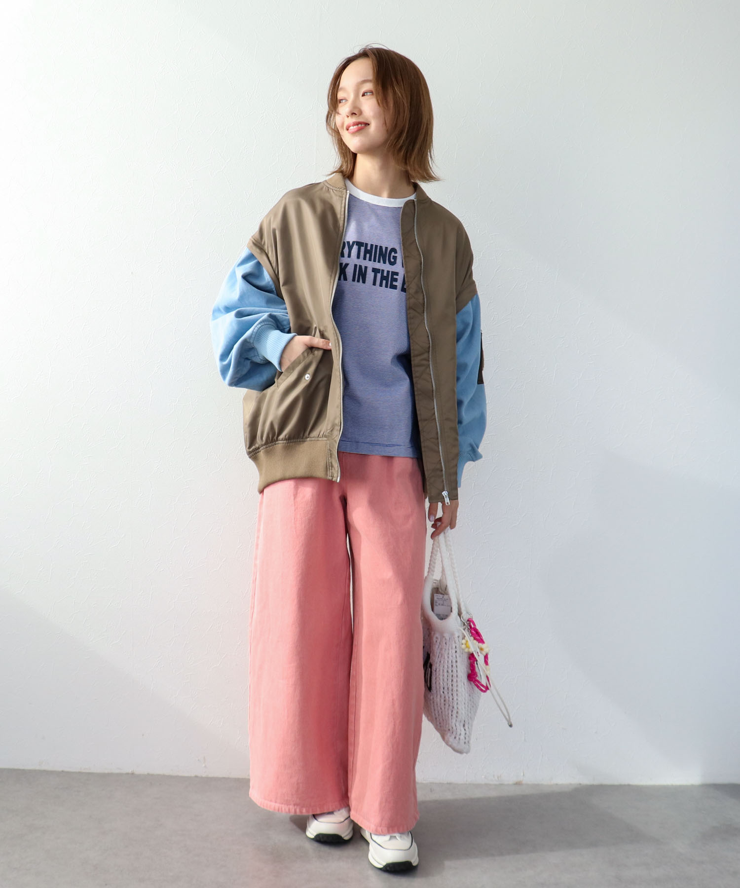 デニムスリーブ2wayMA-1ブルゾン