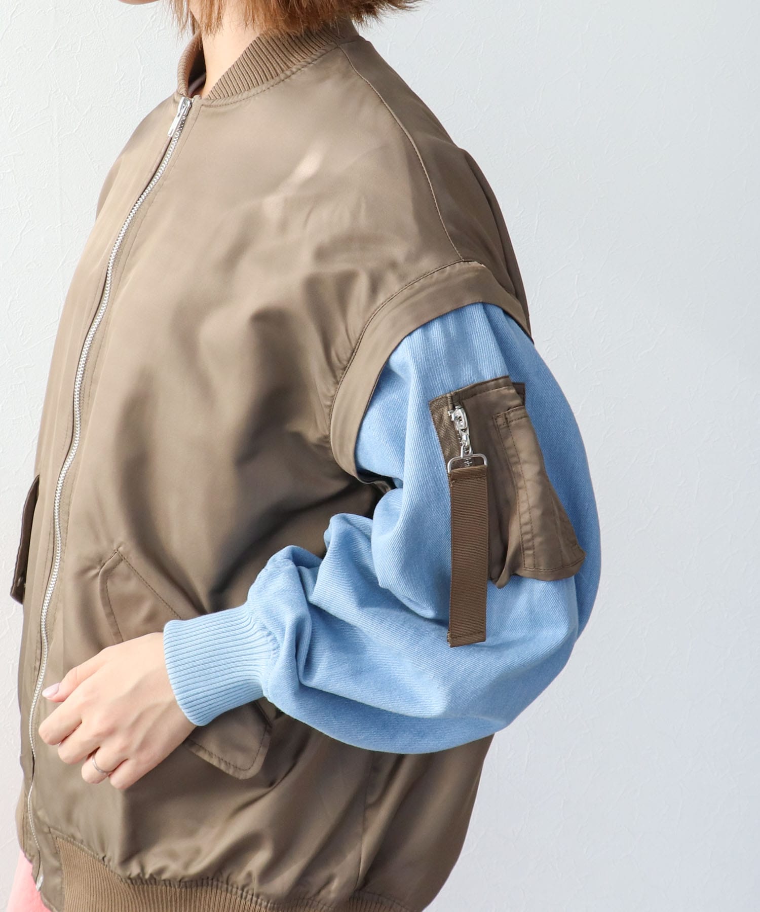 デニムスリーブ2wayMA-1ブルゾン