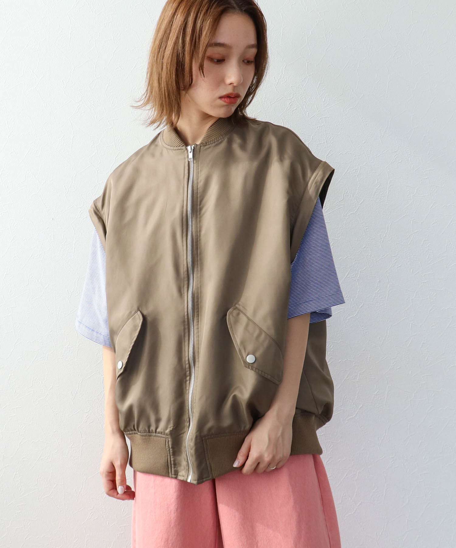 デニムスリーブ2wayMA-1ブルゾン