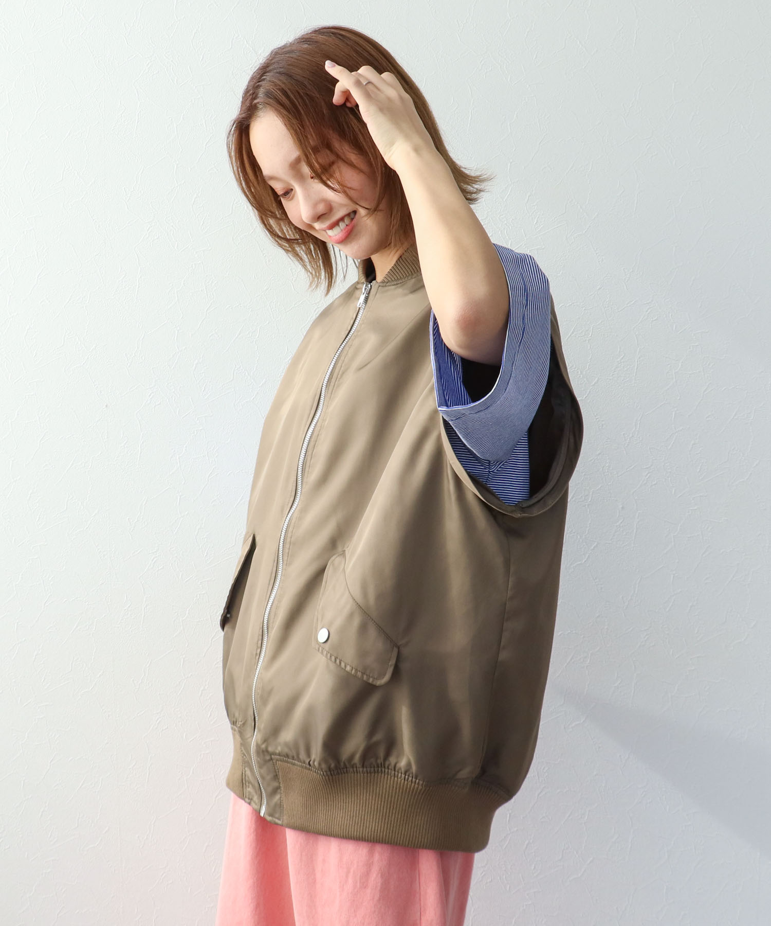 デニムスリーブ2wayMA-1ブルゾン