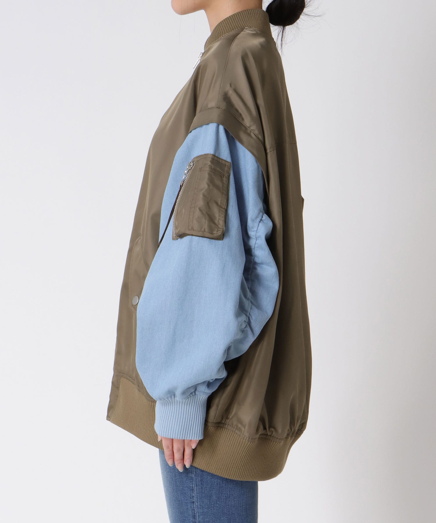 デニムスリーブ2wayMA-1ブルゾン