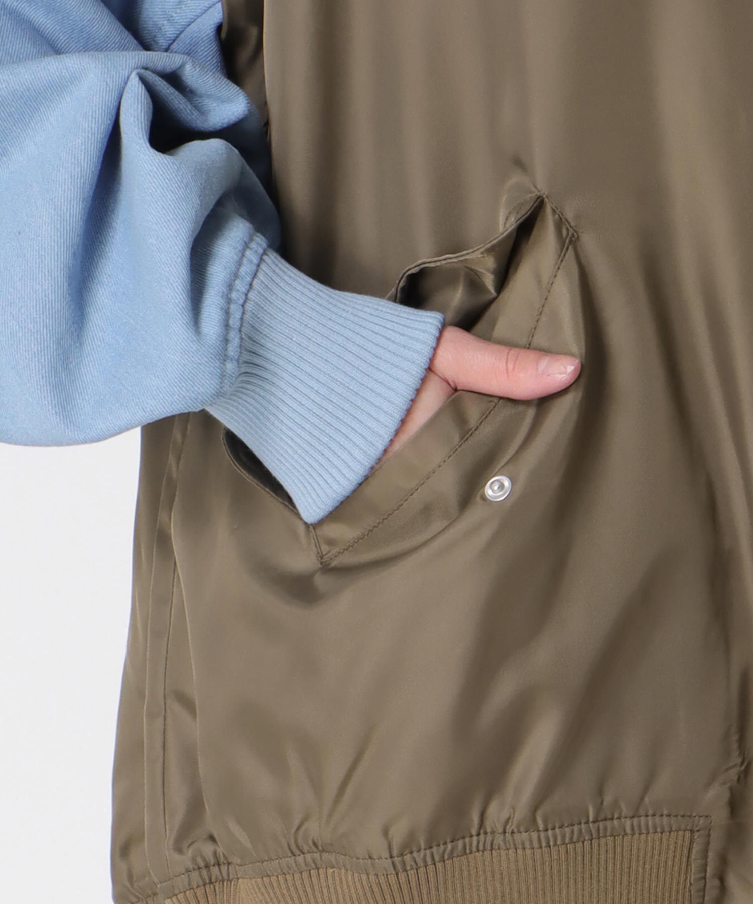 デニムスリーブ2wayMA-1ブルゾン