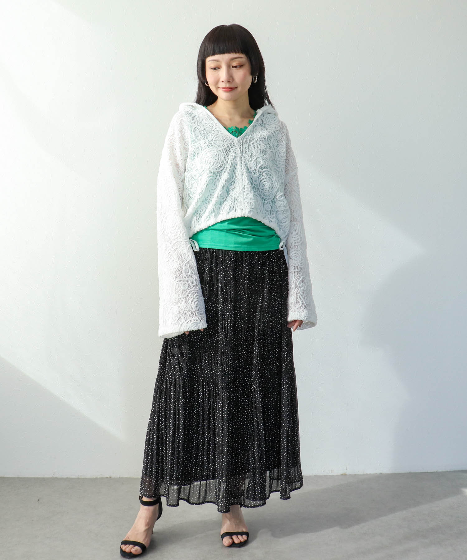 ドットマジョリカプリーツスカート