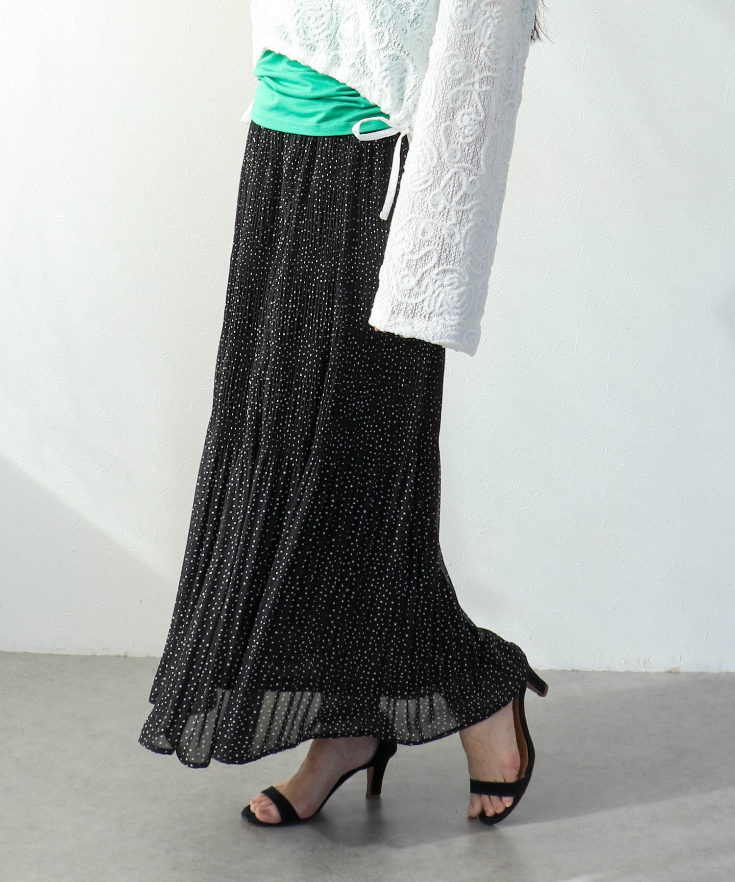 ドットマジョリカプリーツスカート