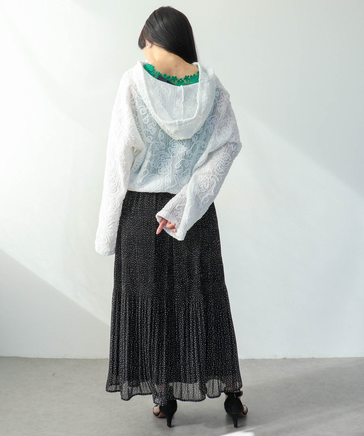 ドットマジョリカプリーツスカート