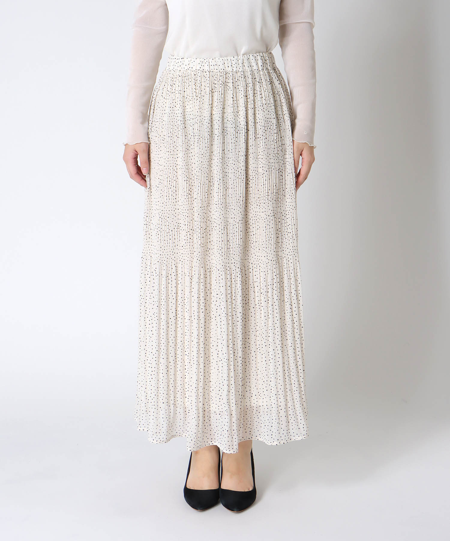ドットマジョリカプリーツスカート