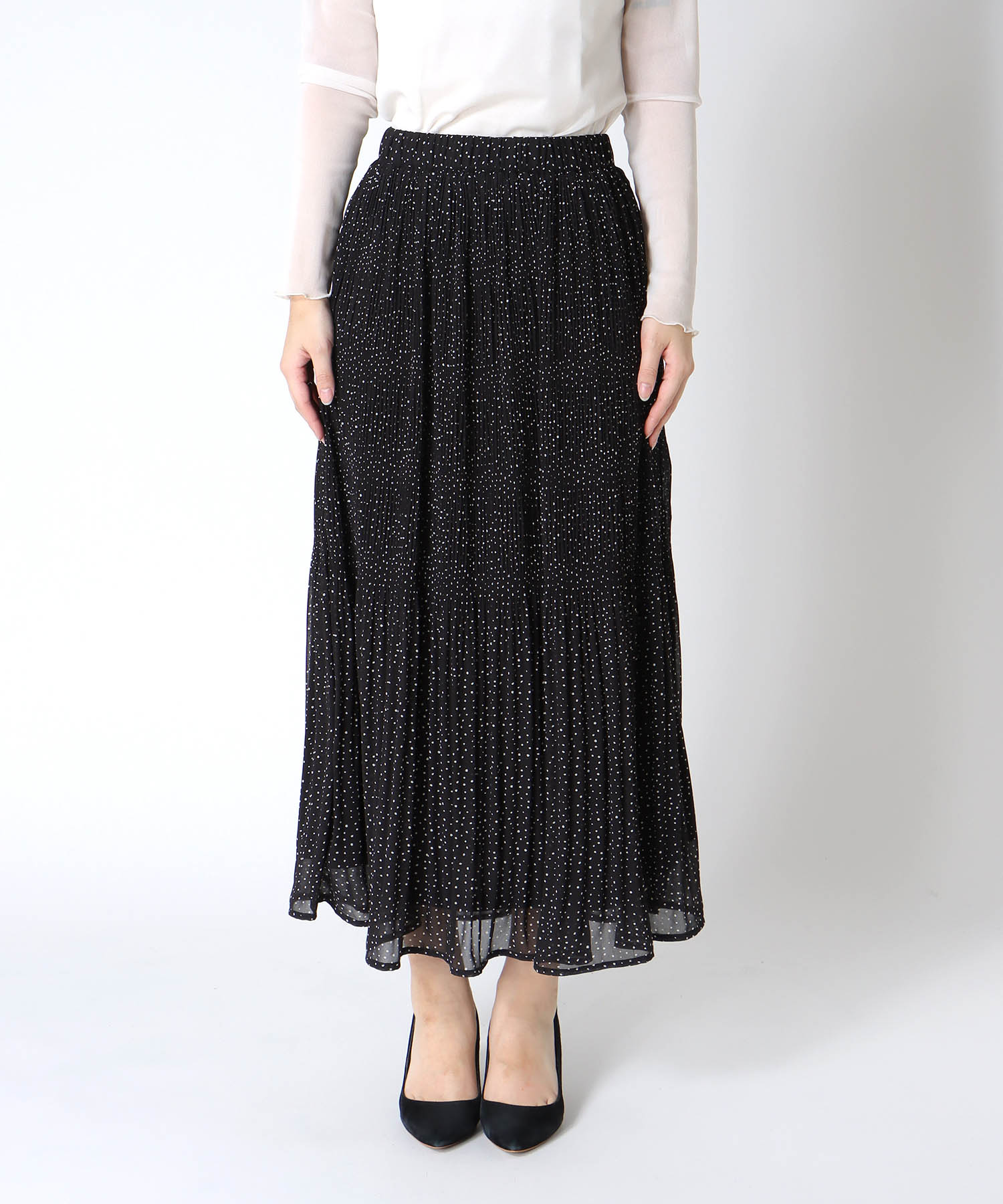 ドットマジョリカプリーツスカート