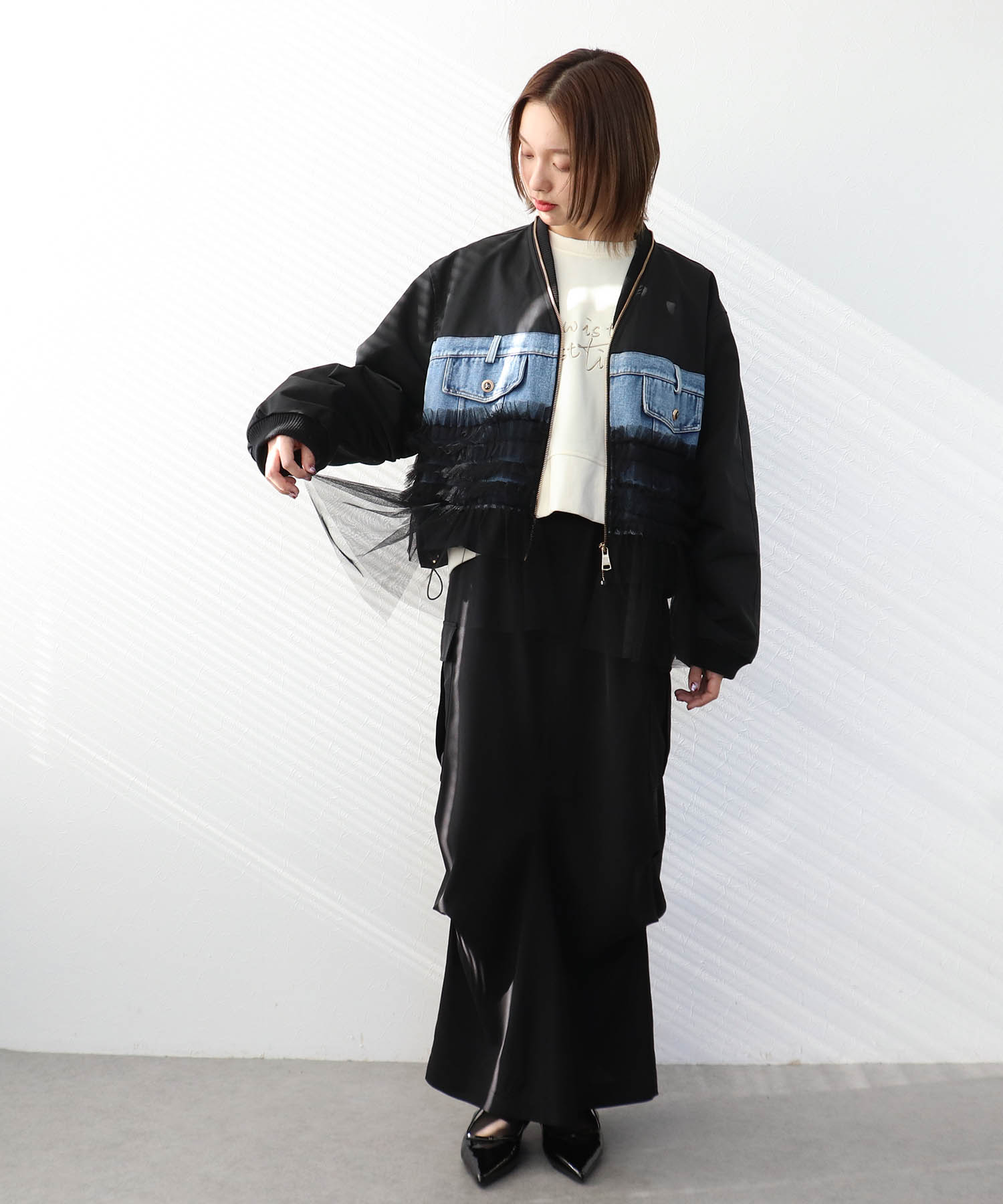 金属エンボスバックファスナープルオーバー