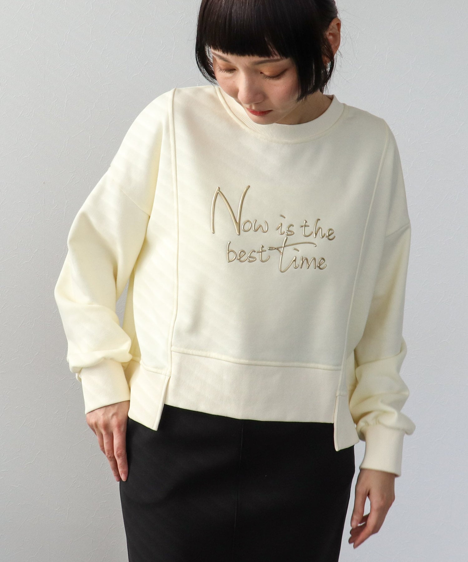 金属エンボスバックファスナープルオーバー