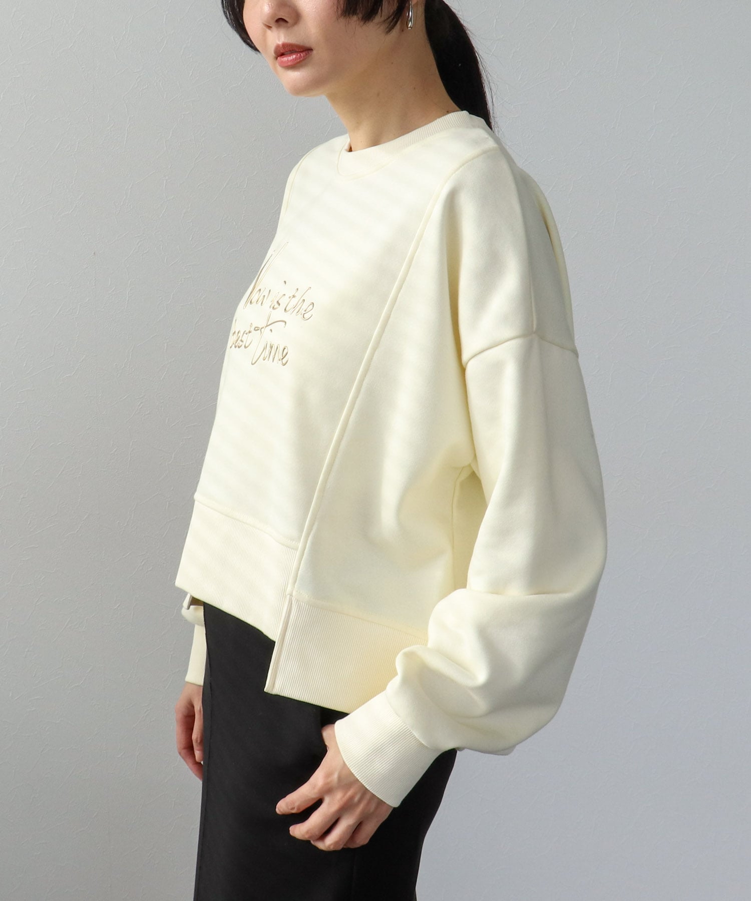 金属エンボスバックファスナープルオーバー