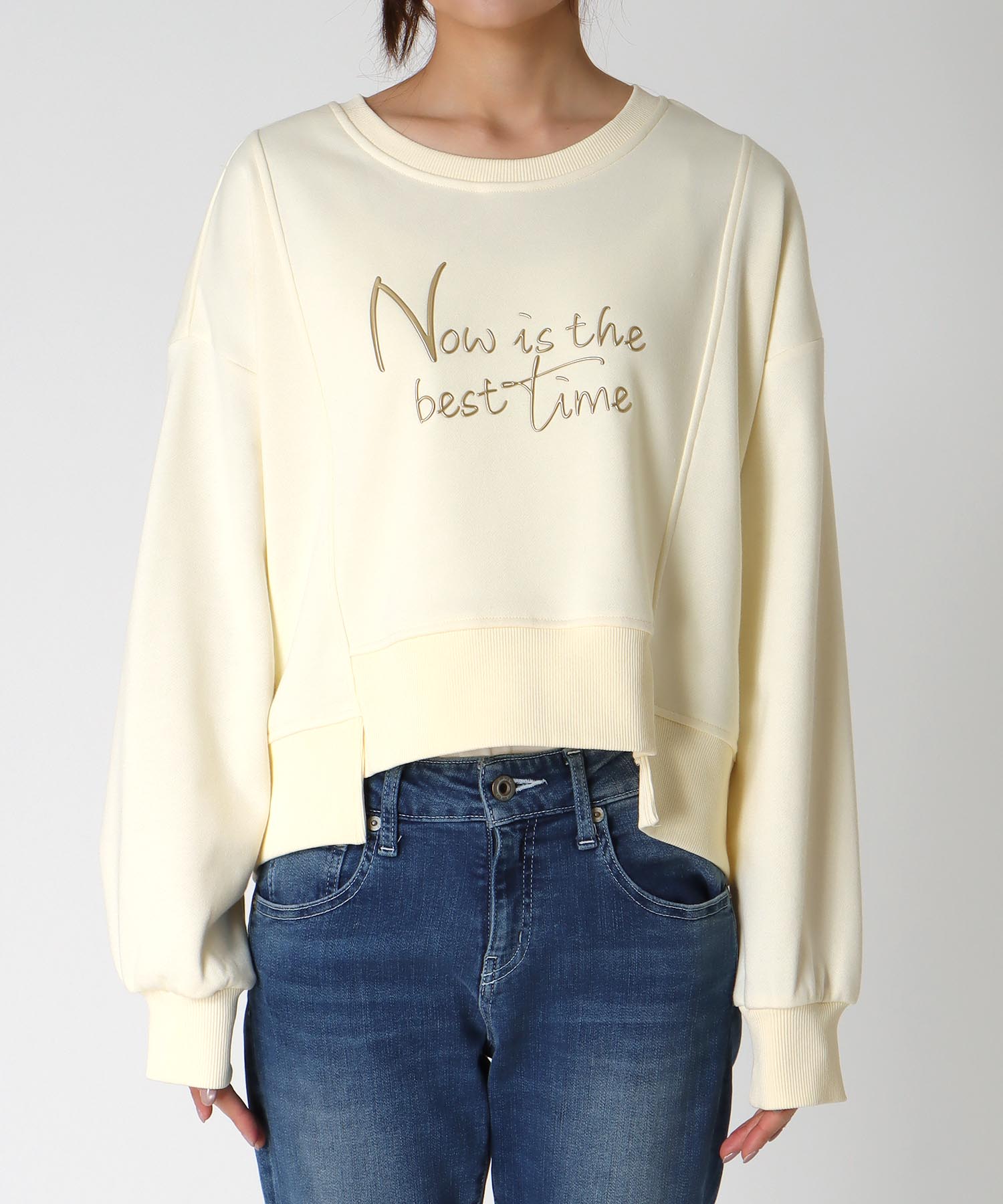 金属エンボスバックファスナープルオーバー