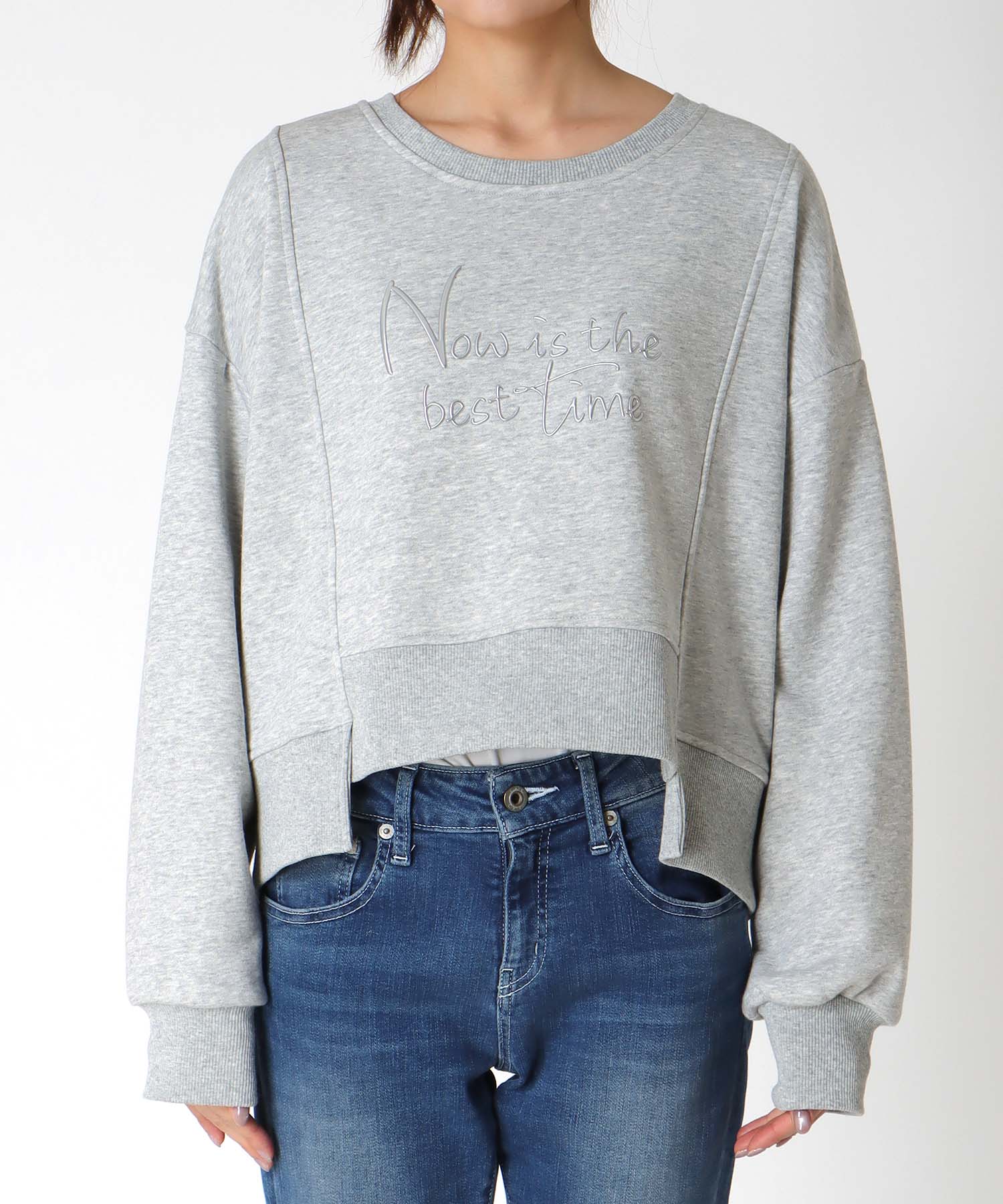 金属エンボスバックファスナープルオーバー