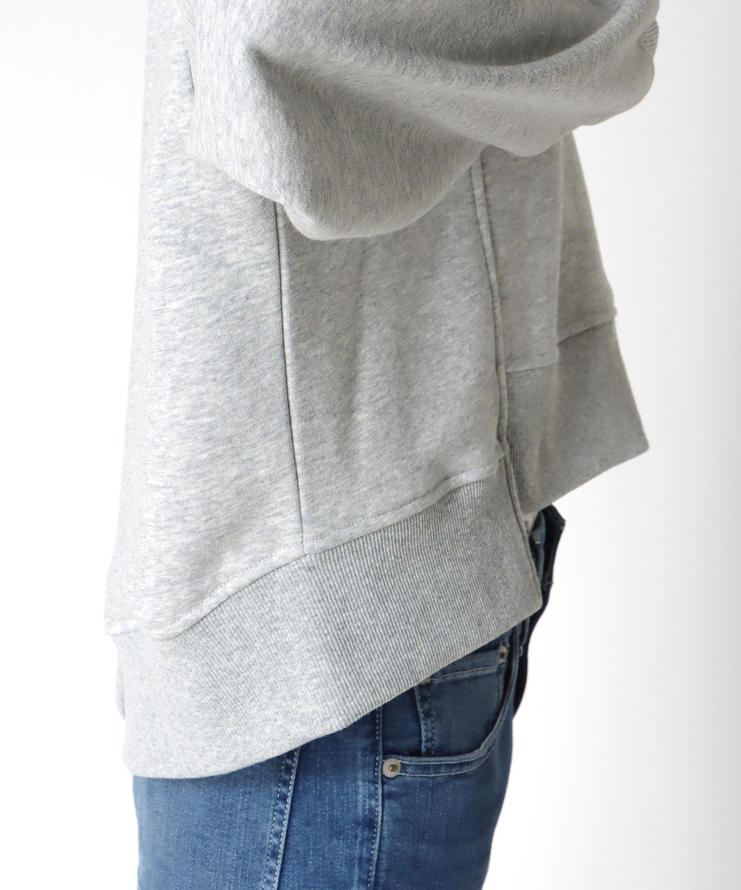 金属エンボスバックファスナープルオーバー