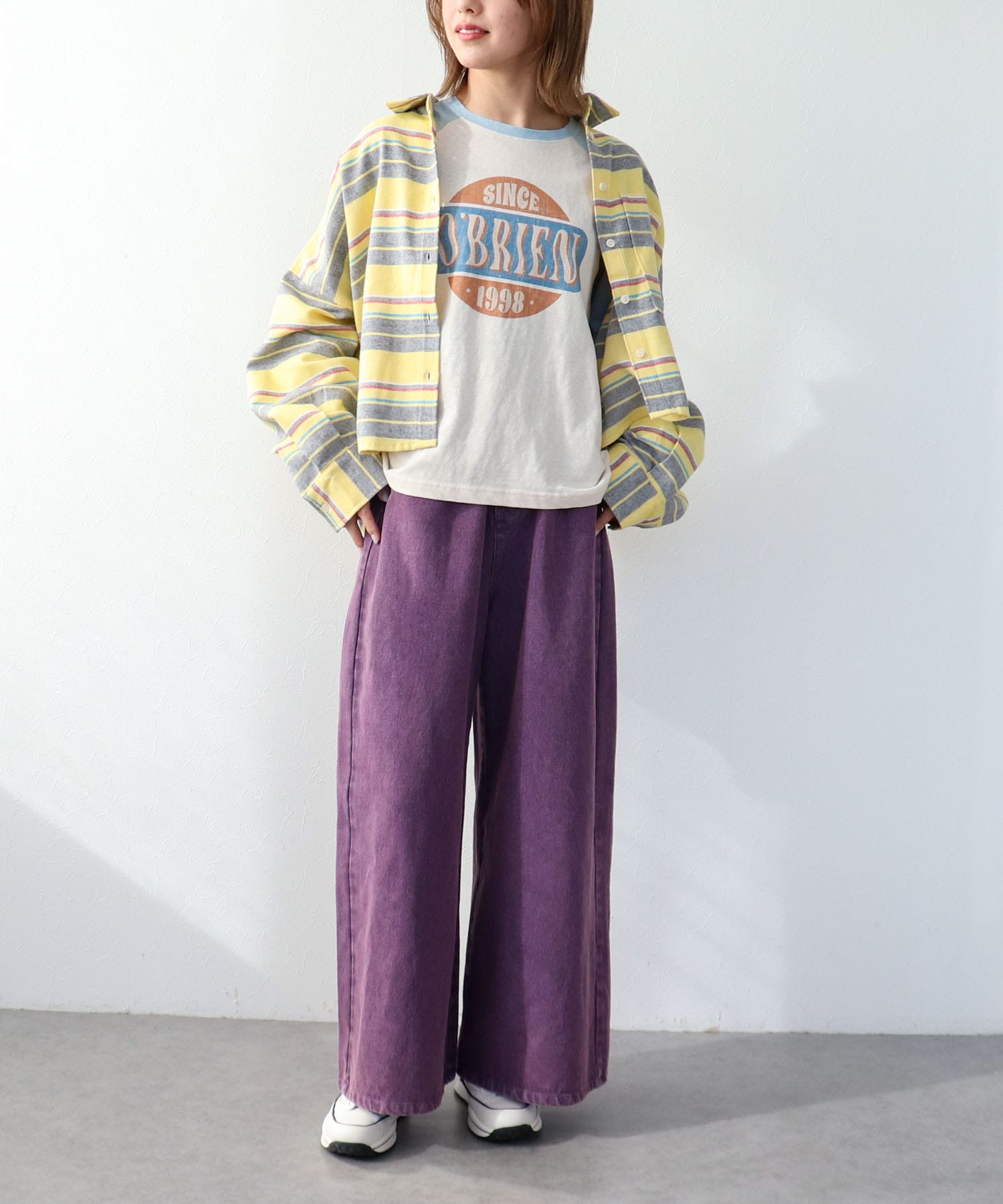 ビンテージ加工カラーデニム