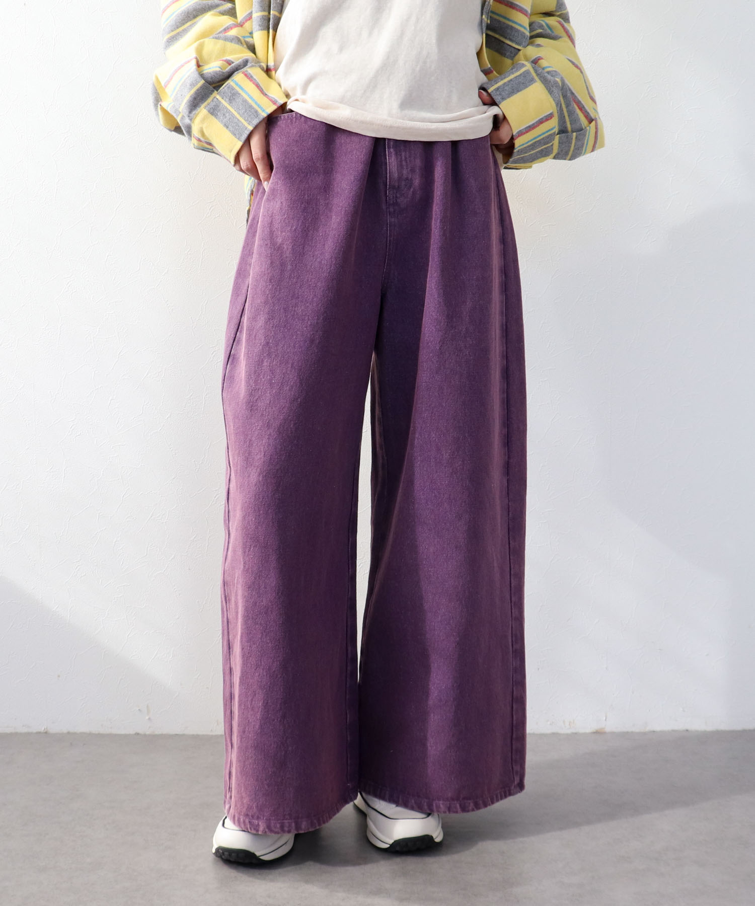 ビンテージ加工カラーデニム