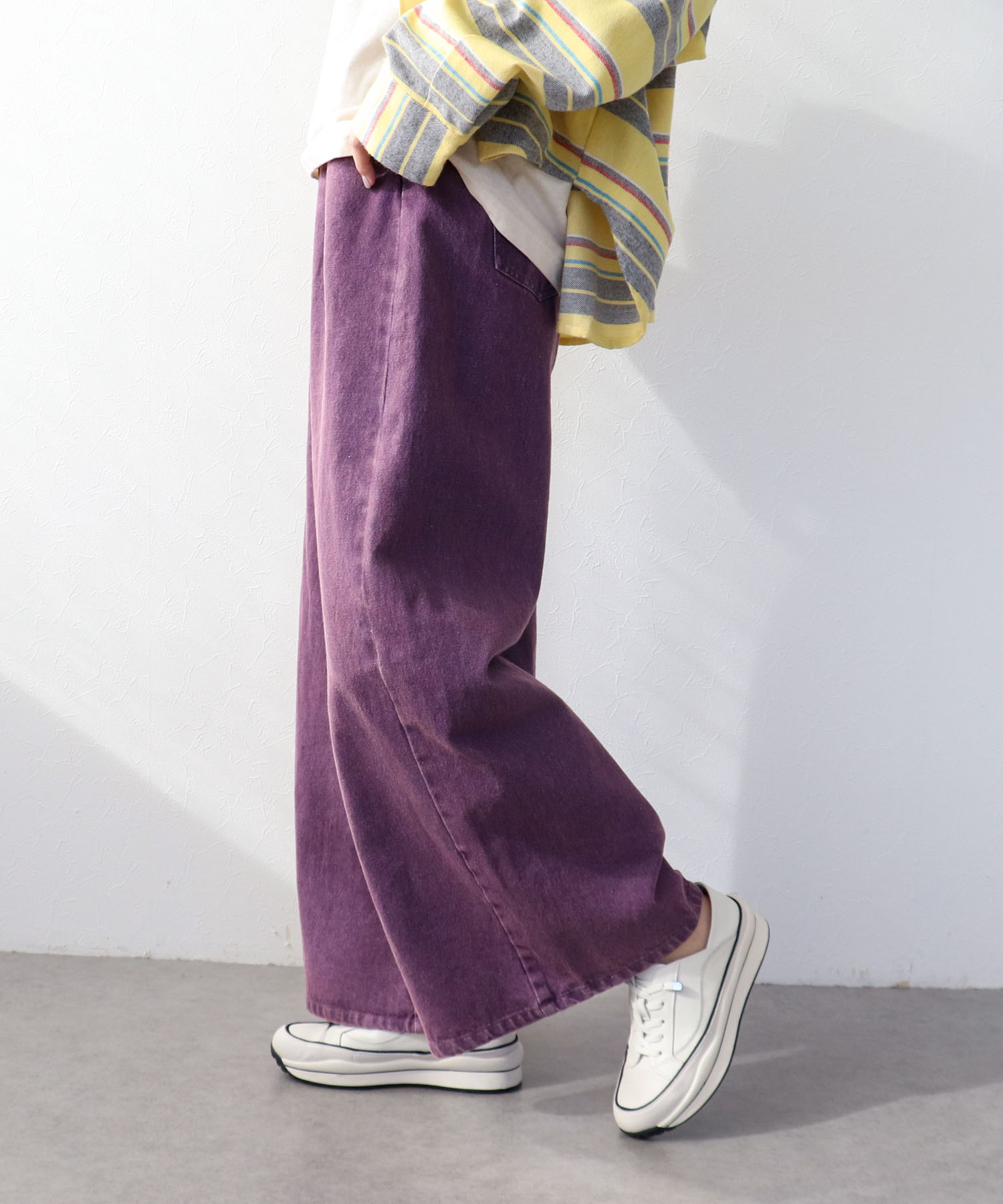 ビンテージ加工カラーデニム