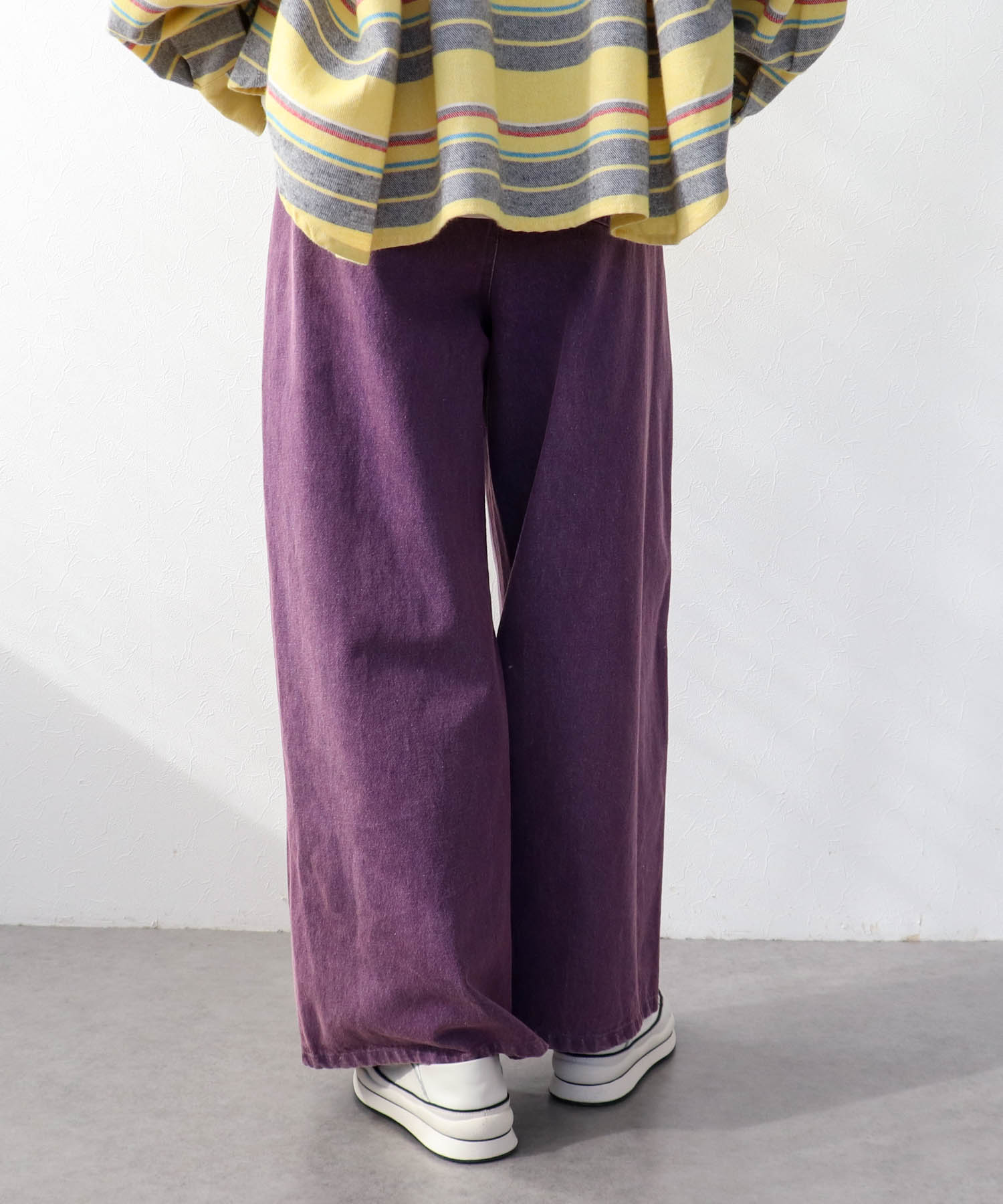 ビンテージ加工カラーデニム