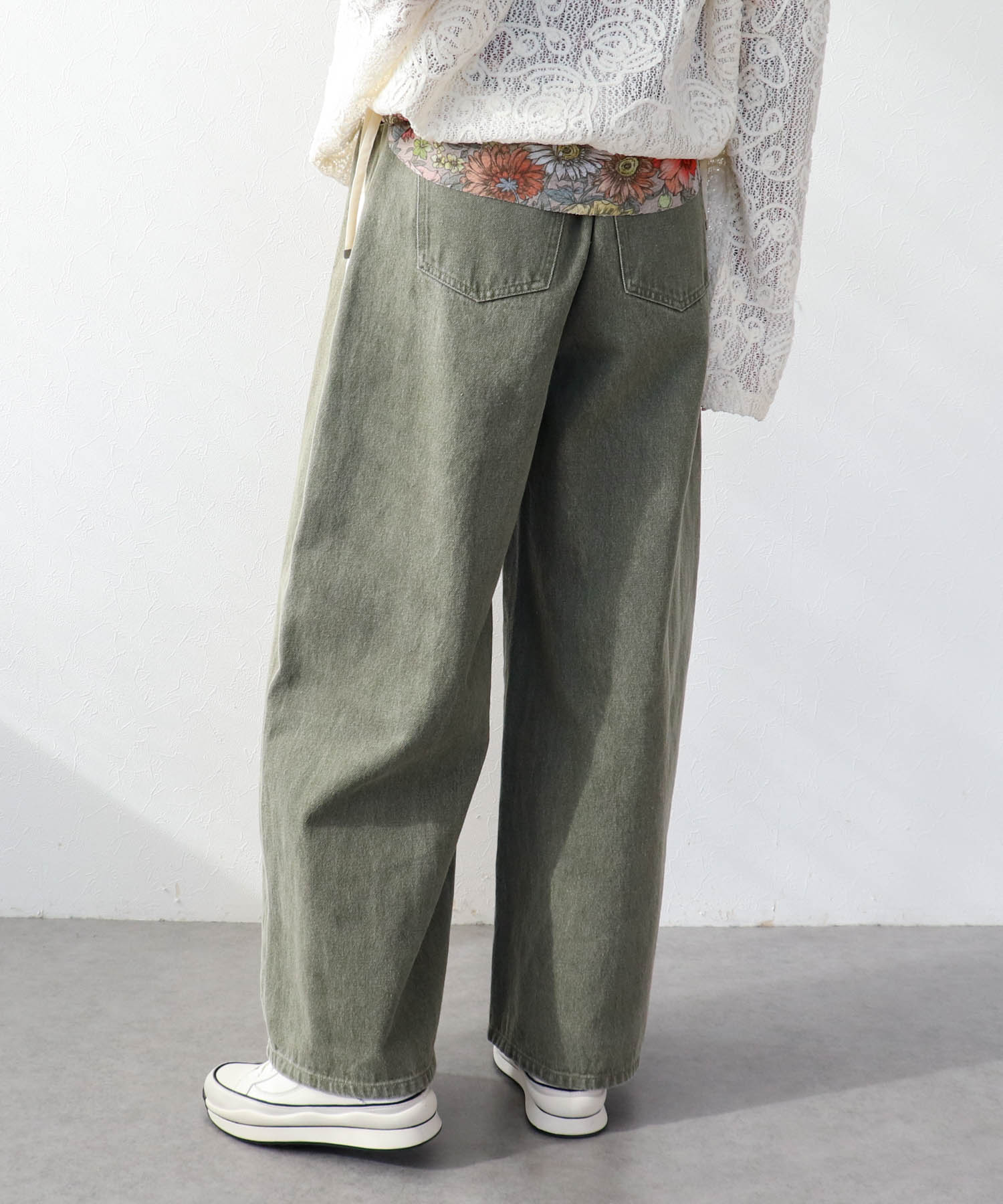 ビンテージ加工カラーデニム