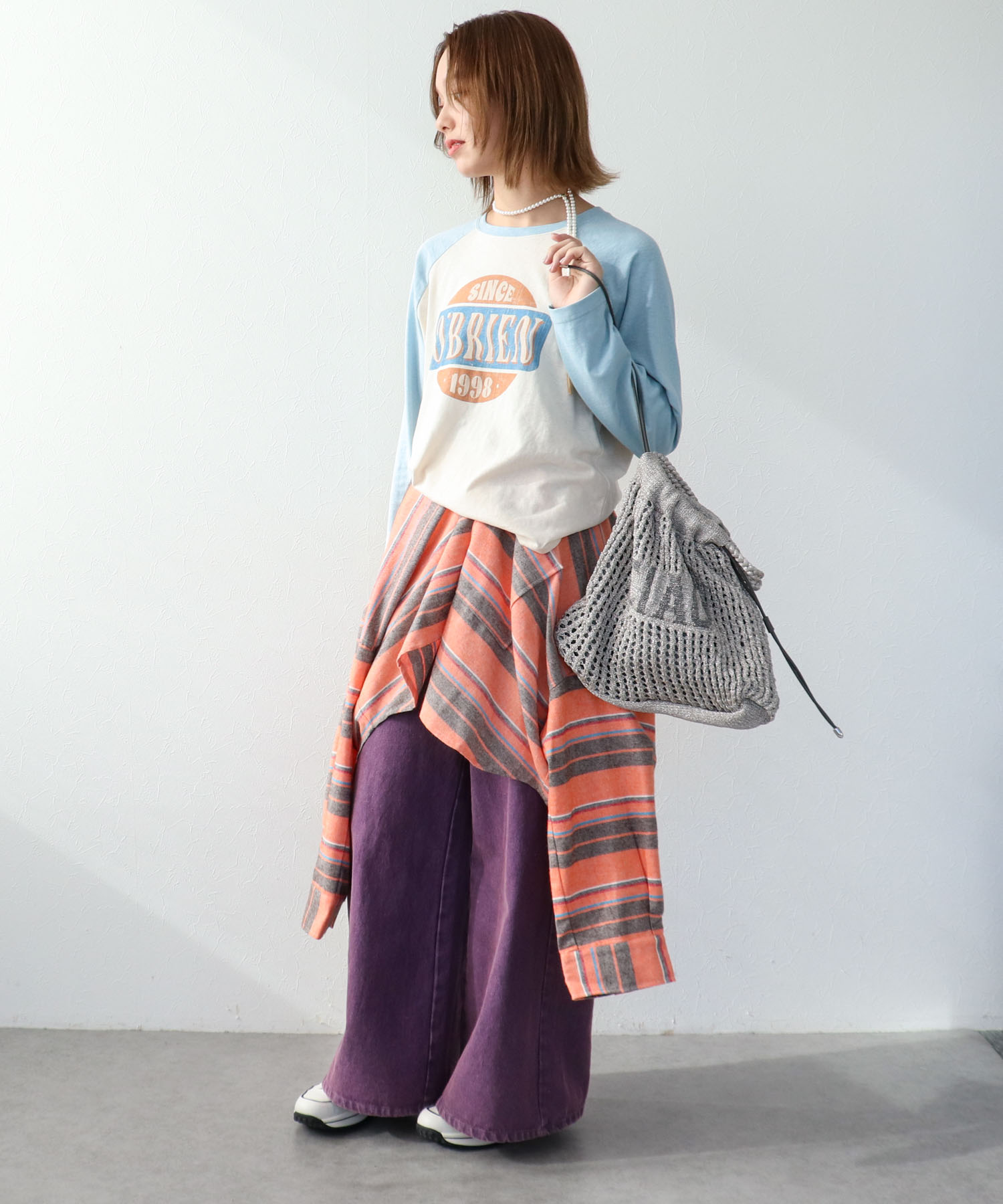 ビンテージ加工カラーデニム