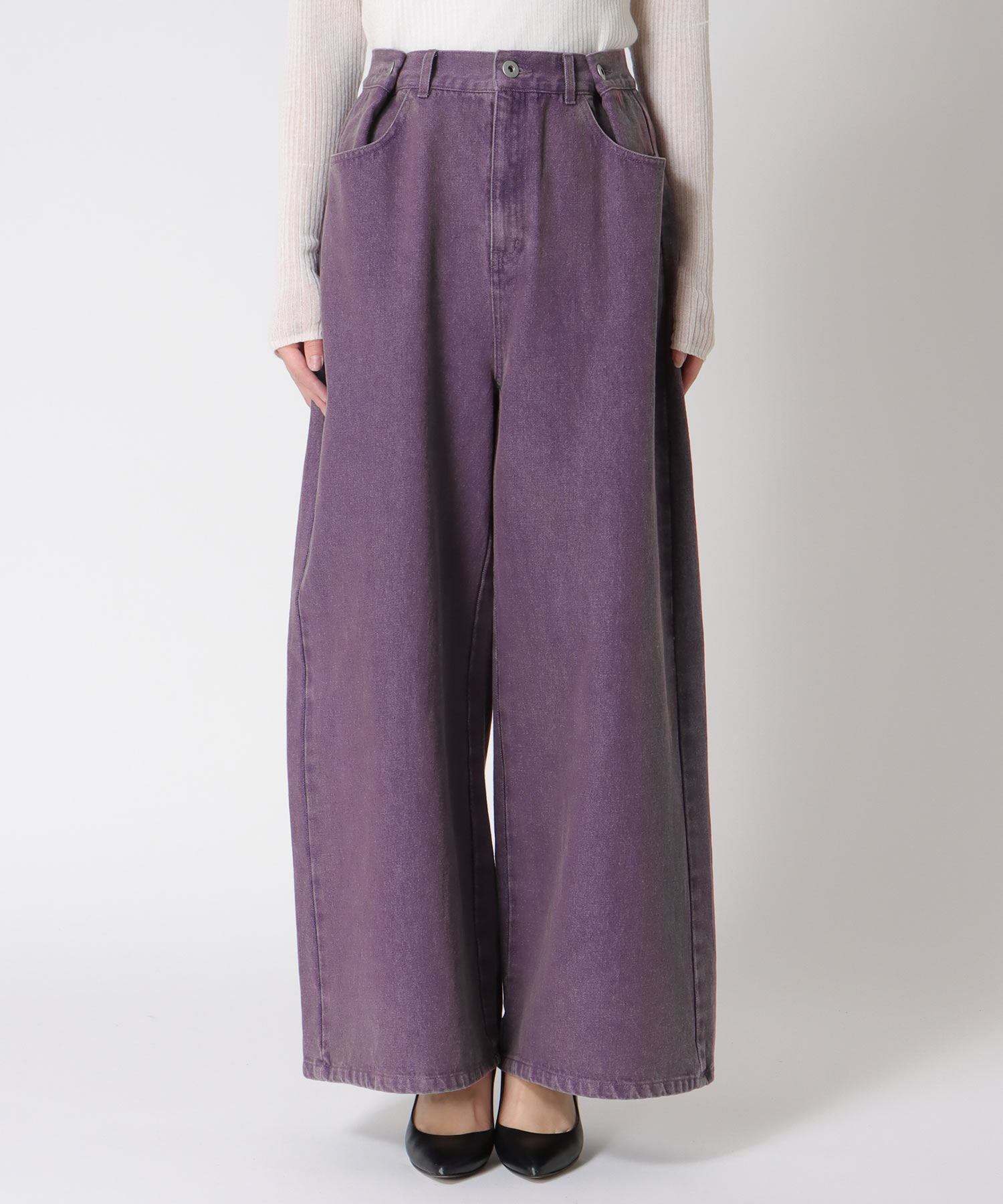 ビンテージ加工カラーデニム