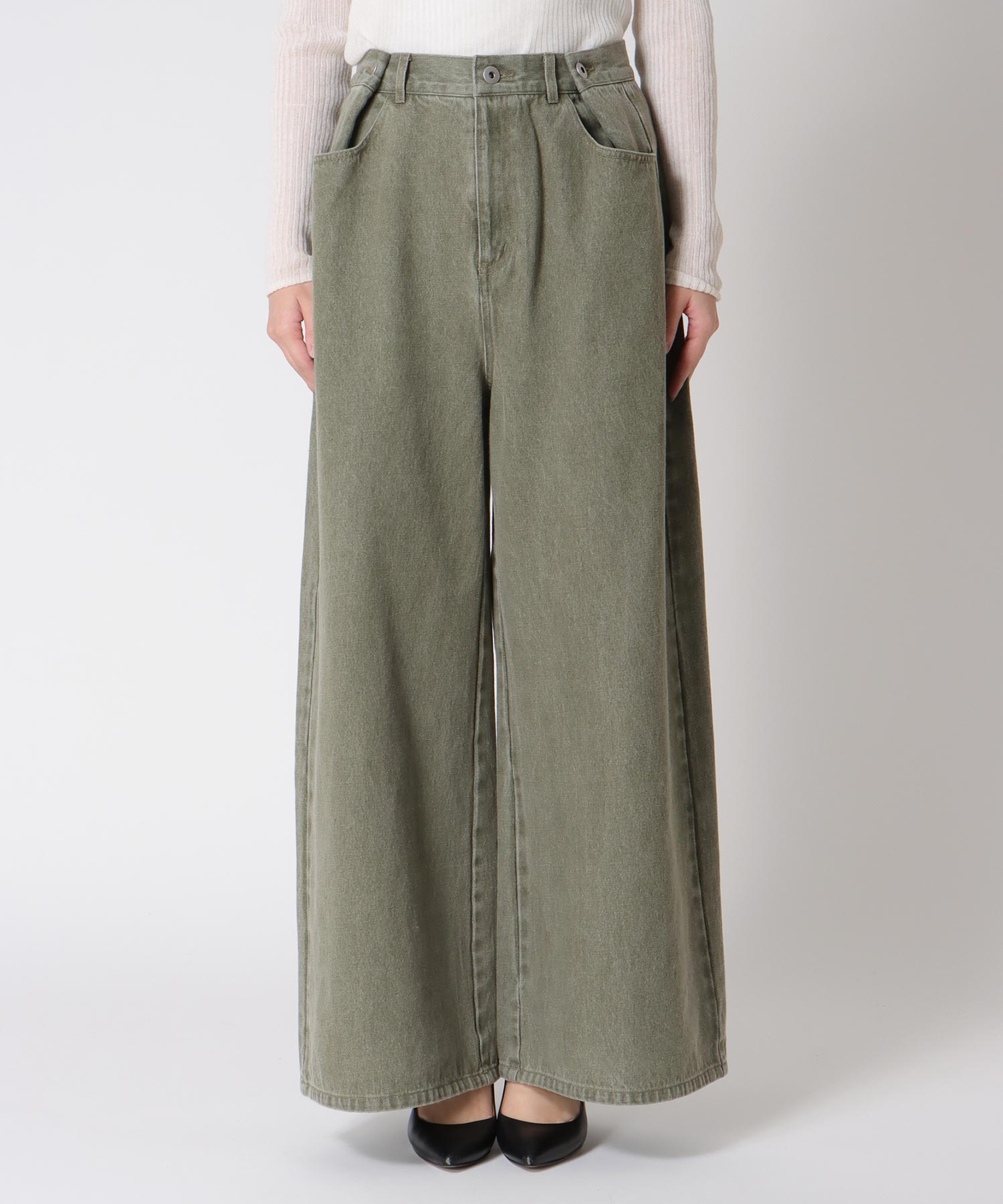 ビンテージ加工カラーデニム