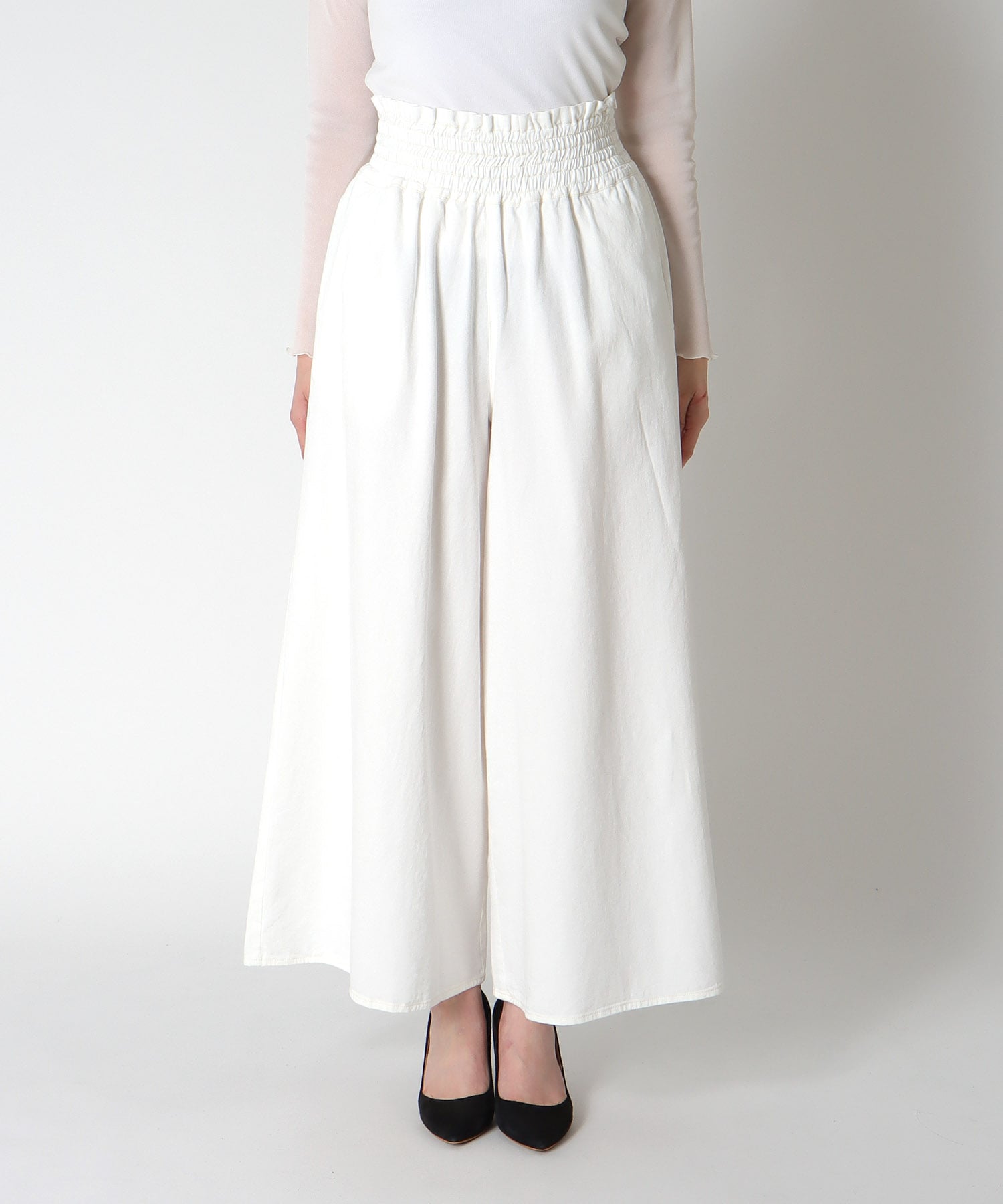 シャーリングギャザーパンツ