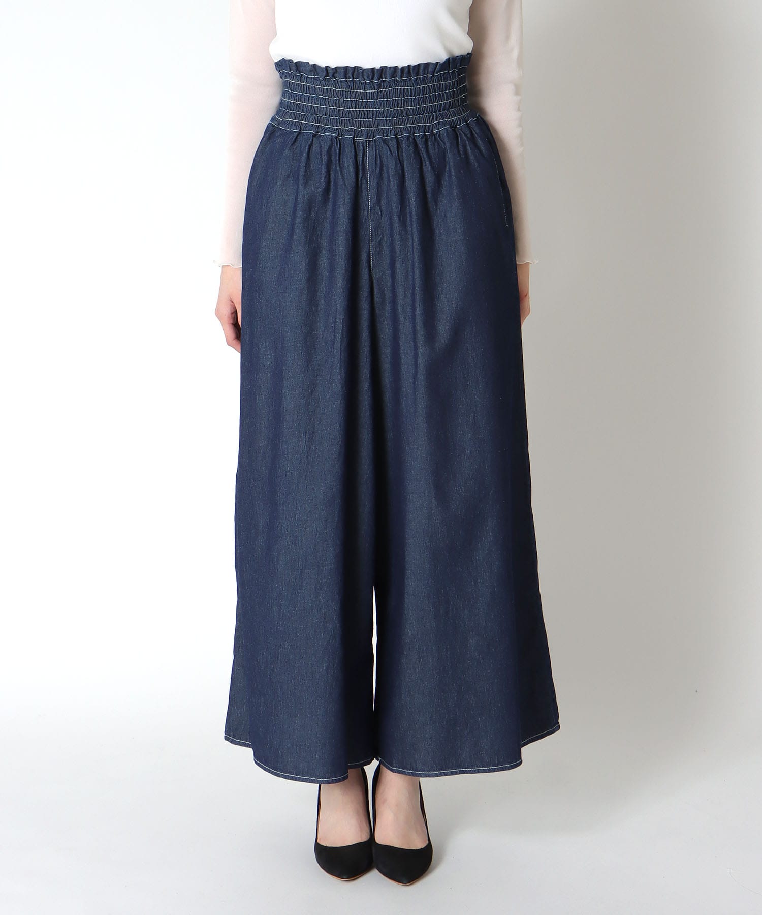 シャーリングギャザーパンツ