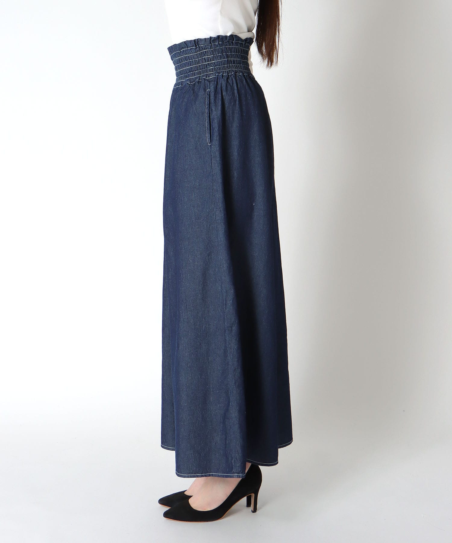 シャーリングギャザーパンツ