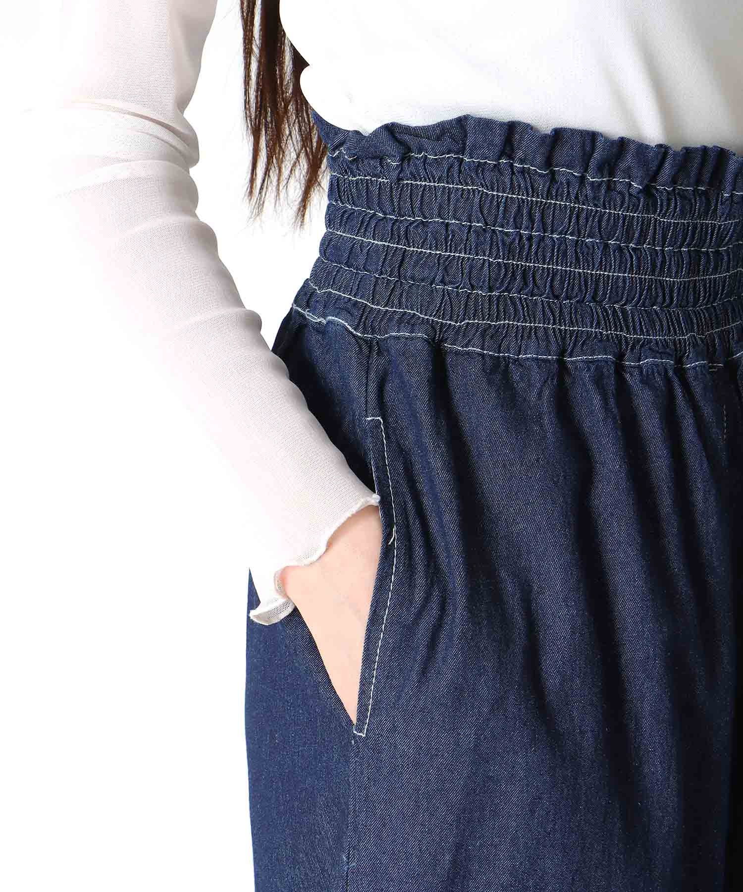 シャーリングギャザーパンツ