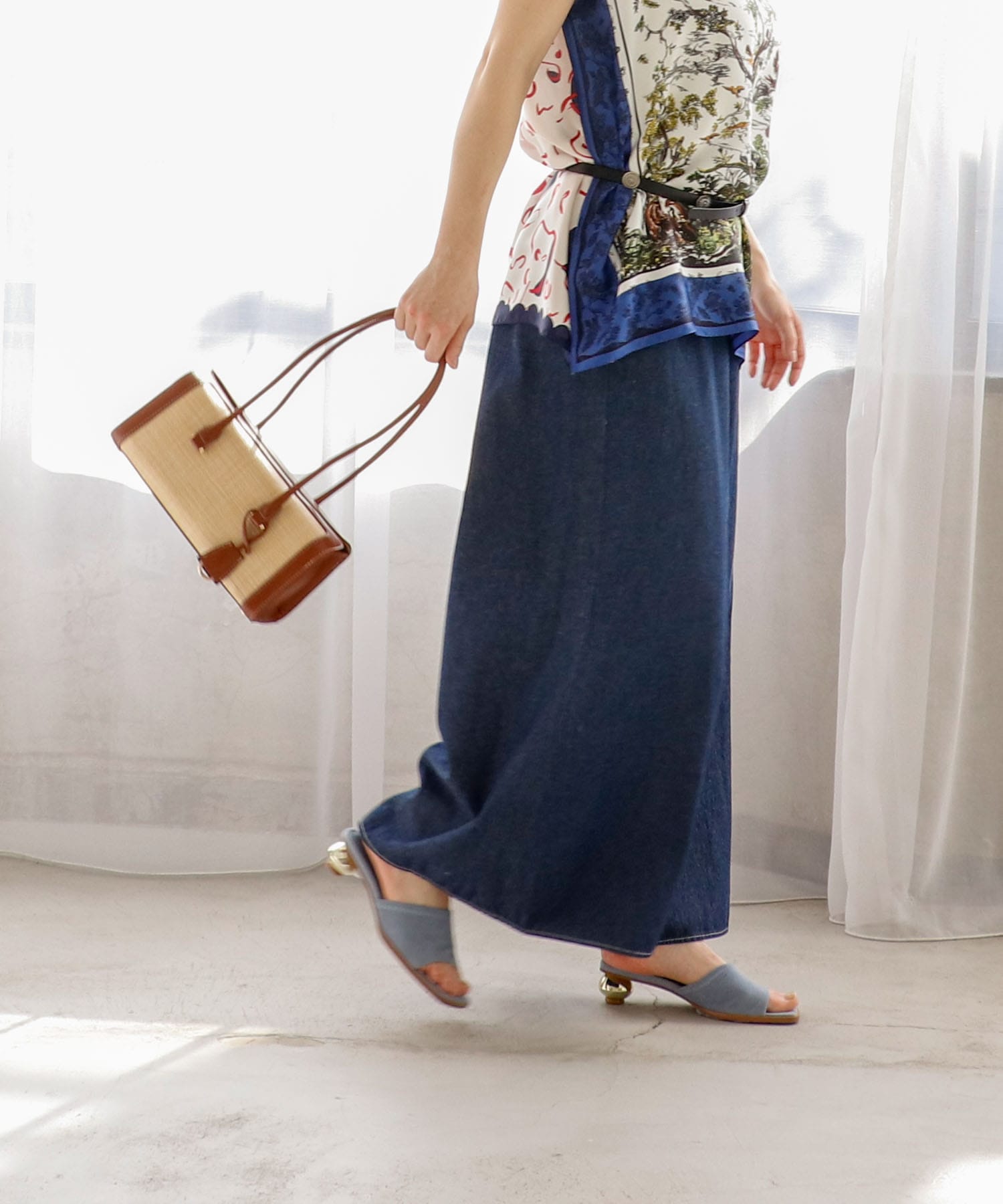 シャーリングギャザーパンツ