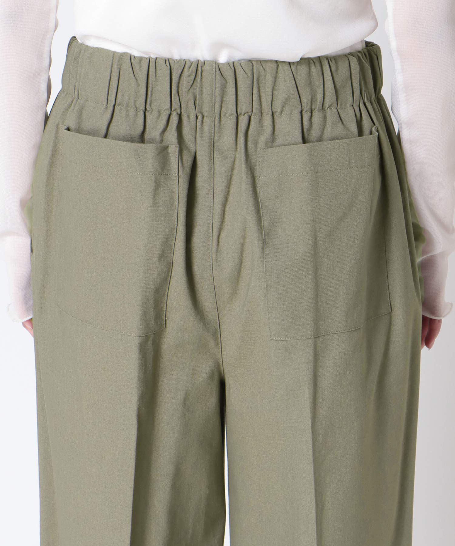 ロールヘムセンタープレスイージーパンツ