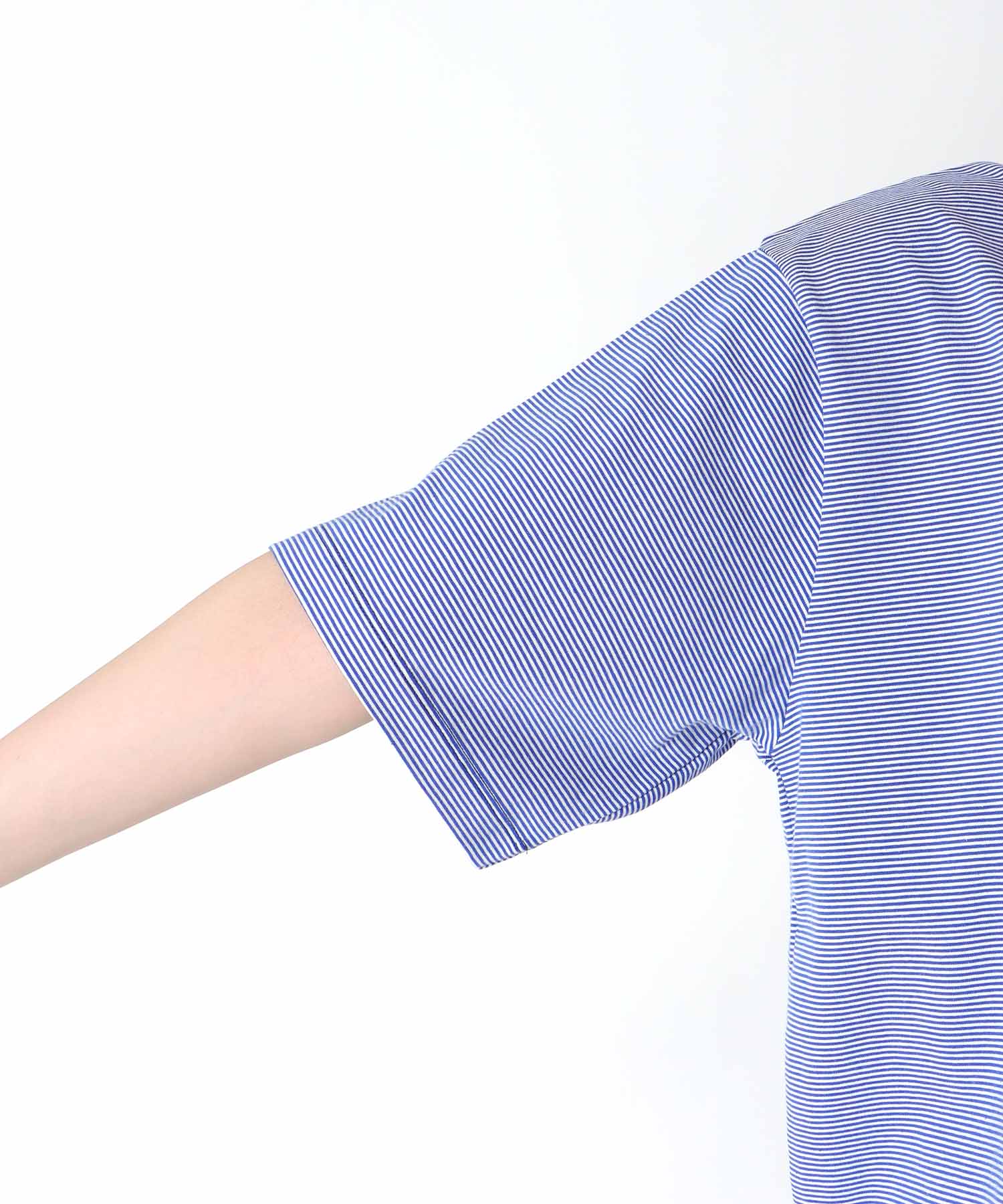 ボーダークルーロゴTシャツ