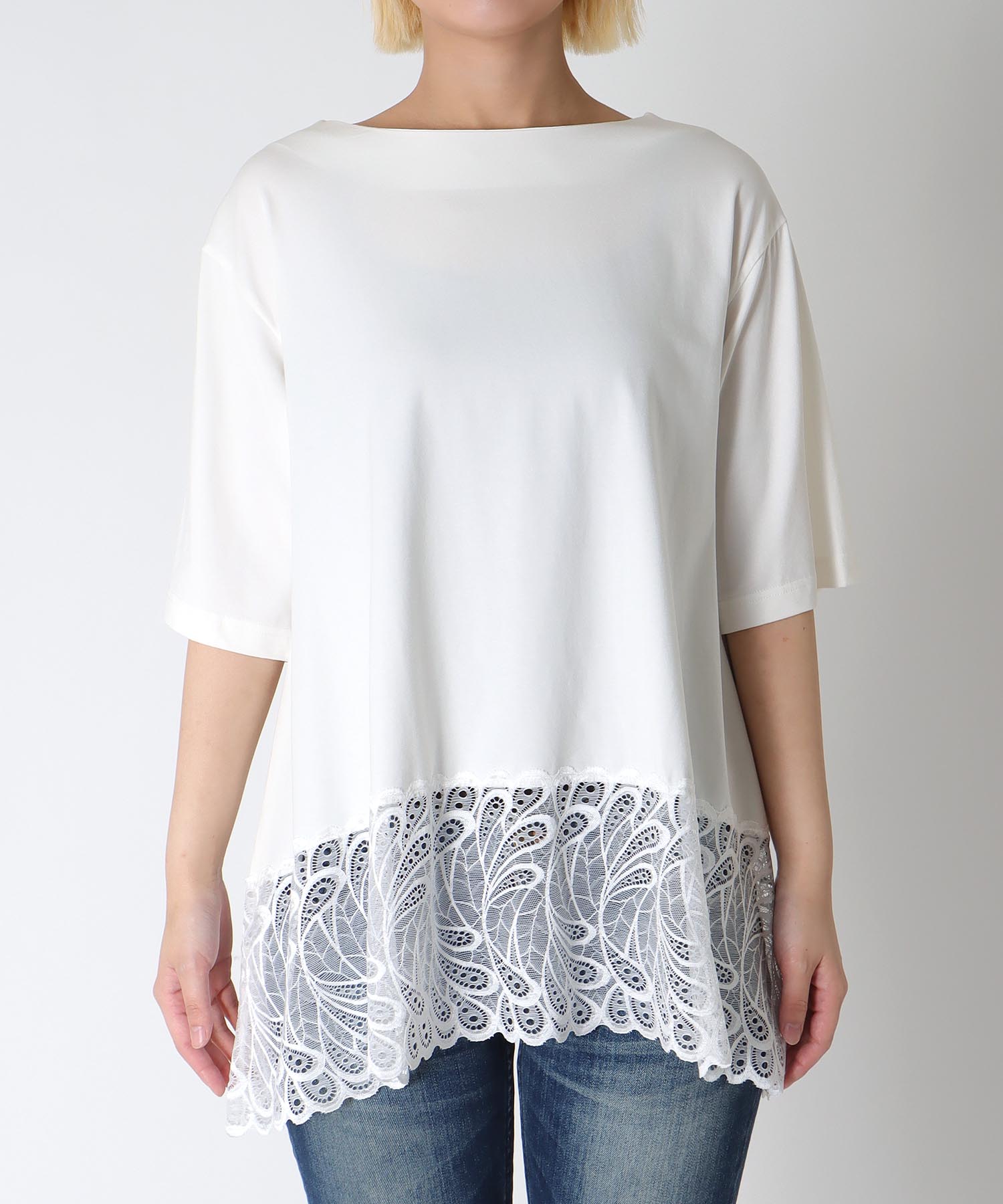 イレギュラーレースヘムプルオーバー