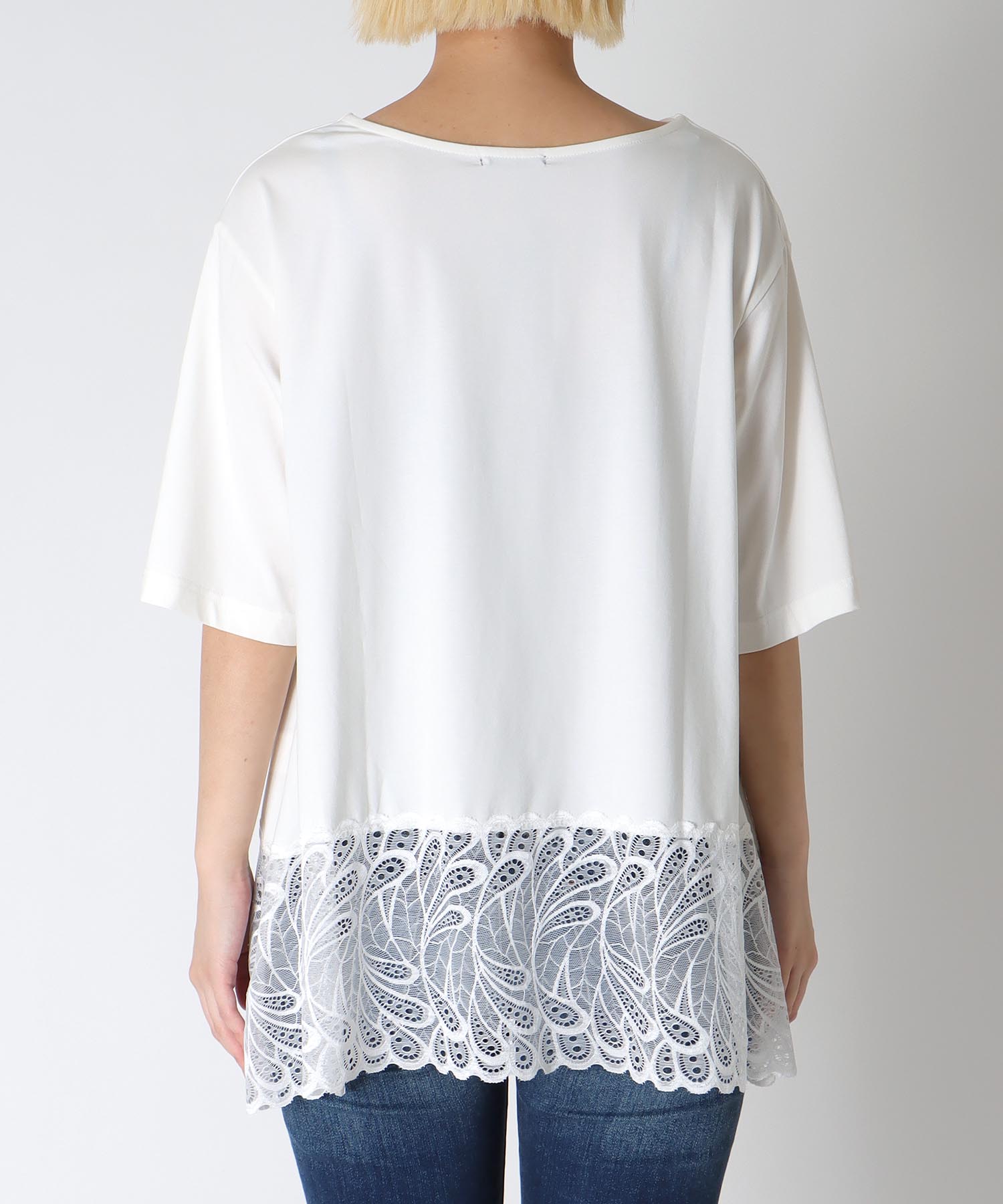 イレギュラーレースヘムプルオーバー