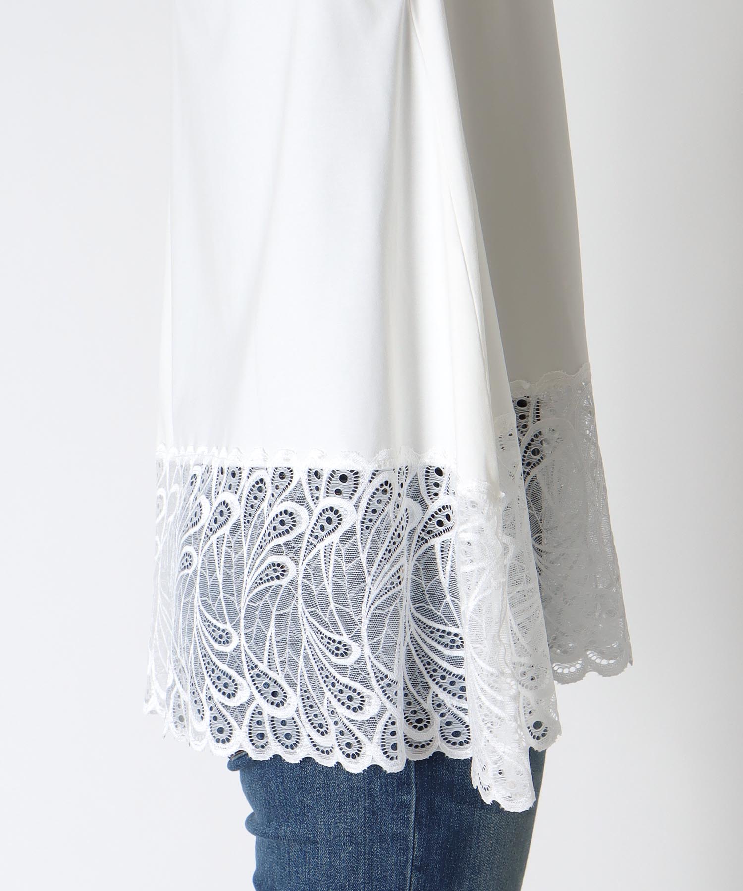 イレギュラーレースヘムプルオーバー