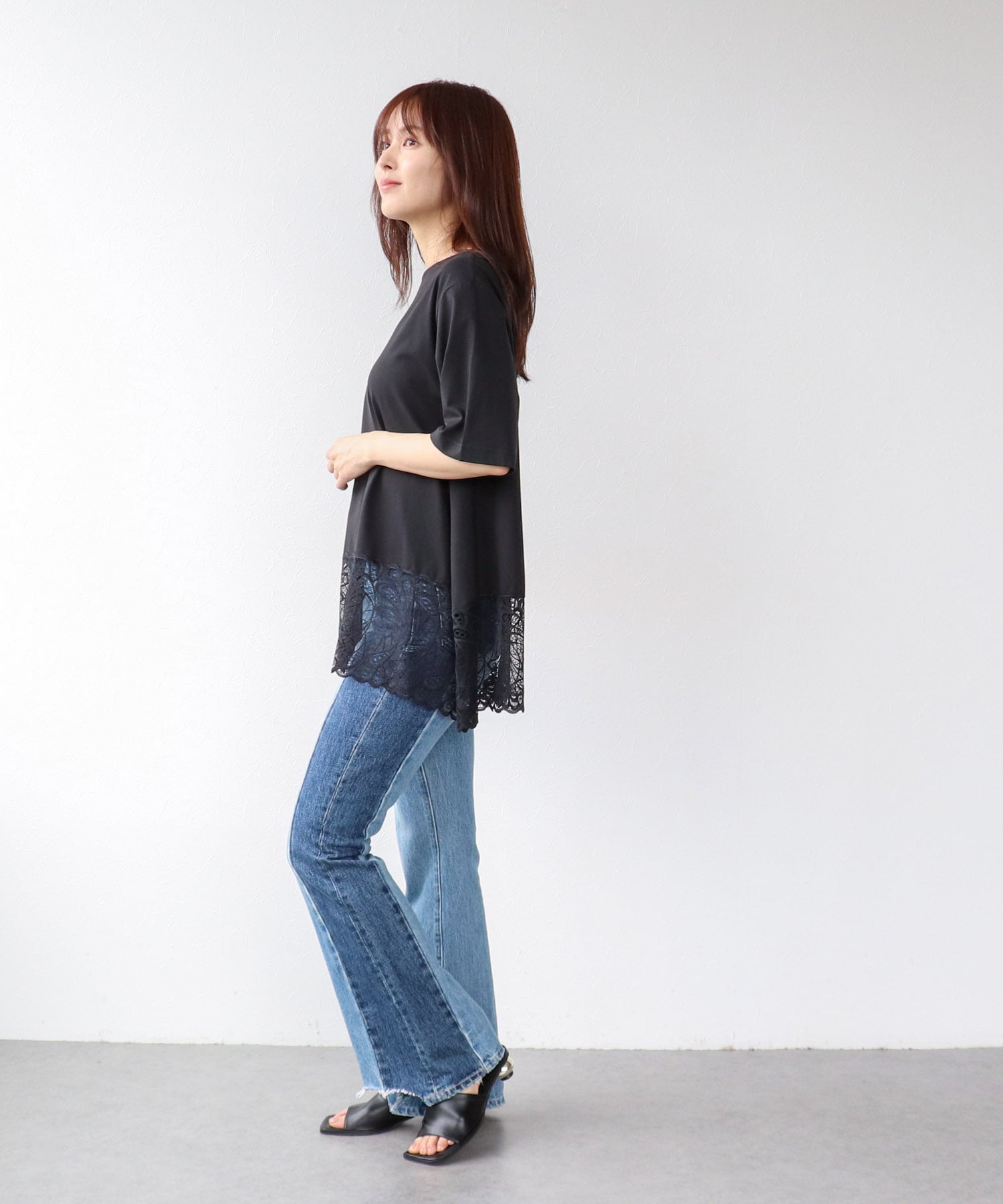 イレギュラーレースヘムプルオーバー