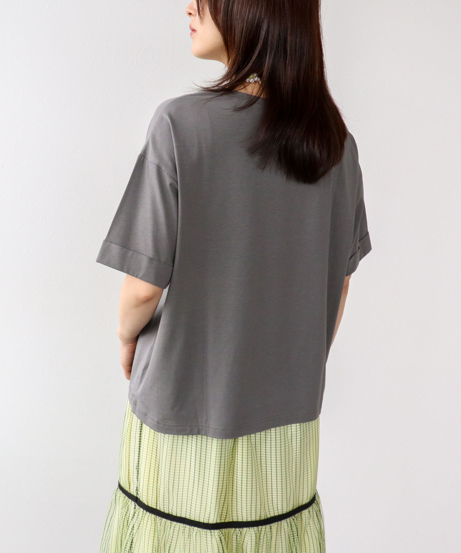 コード刺繍ロゴTシャツ