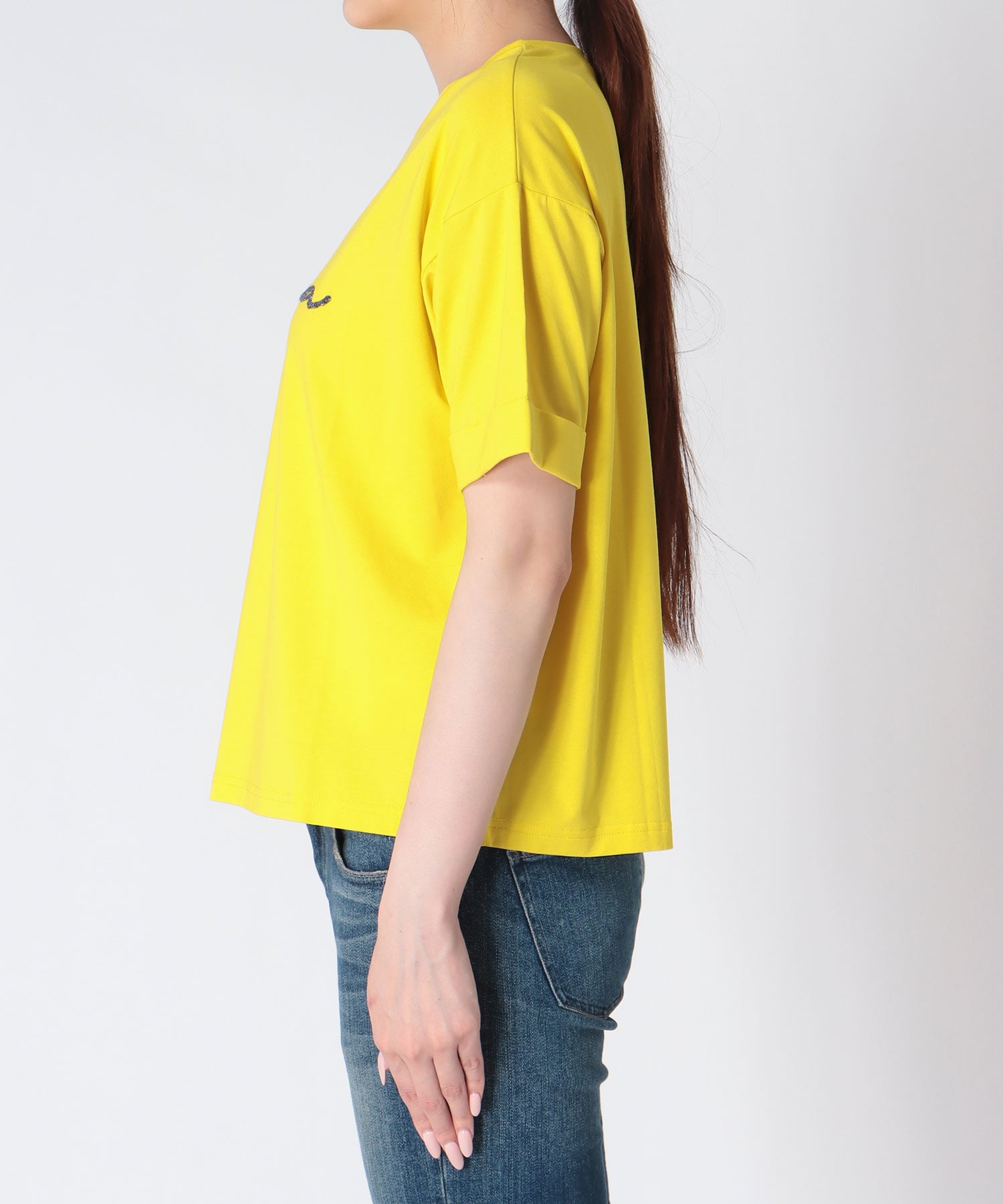 コード刺繍ロゴTシャツ
