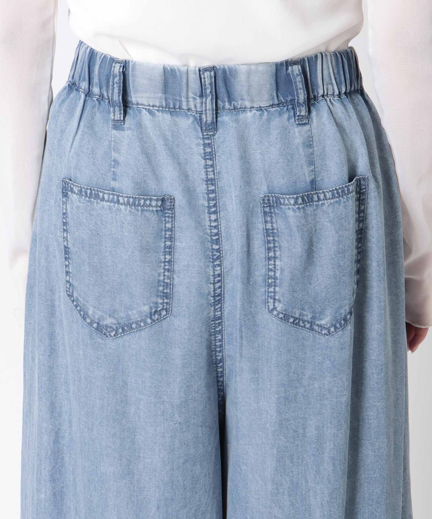 【2/26(木)12時予約開始】パウダーシルクデニムラウンドパンツ