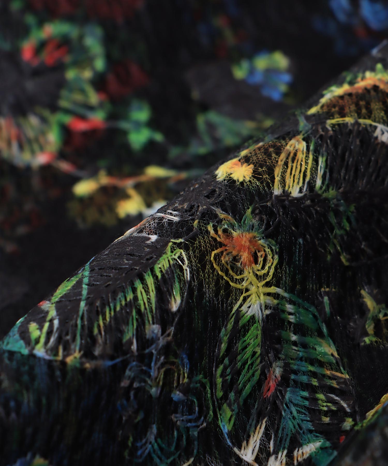 フラワーカラーレーススカート