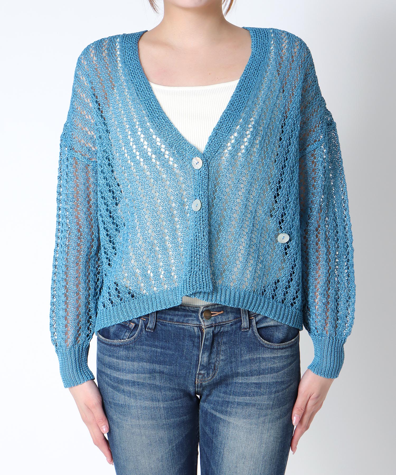 ペーパーヤーン2WAYカーディガン