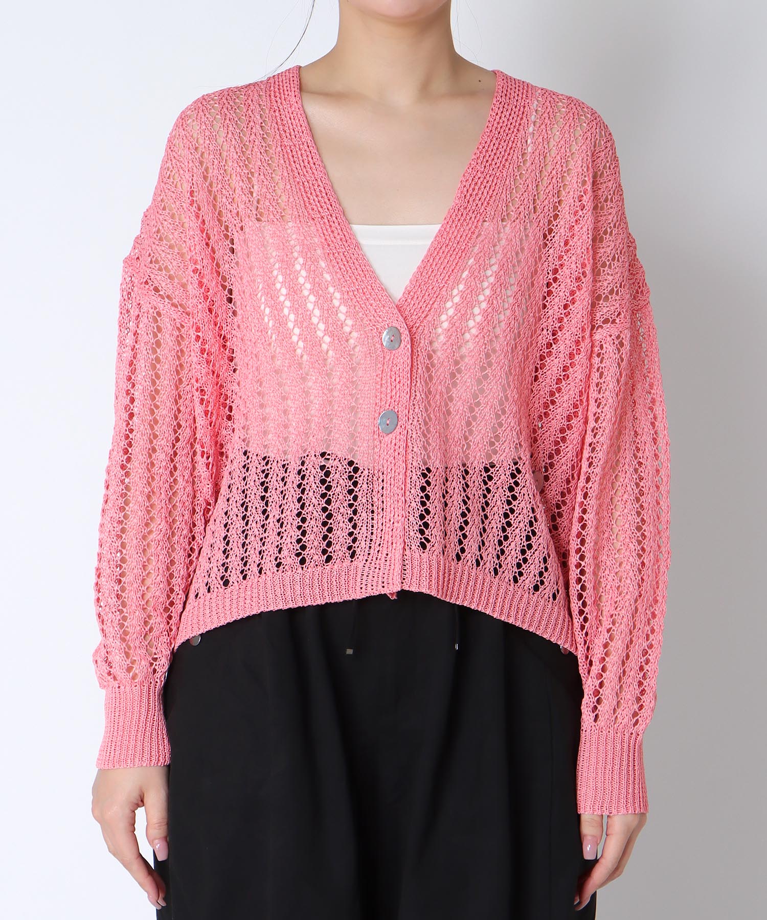 ペーパーヤーン2WAYカーディガン