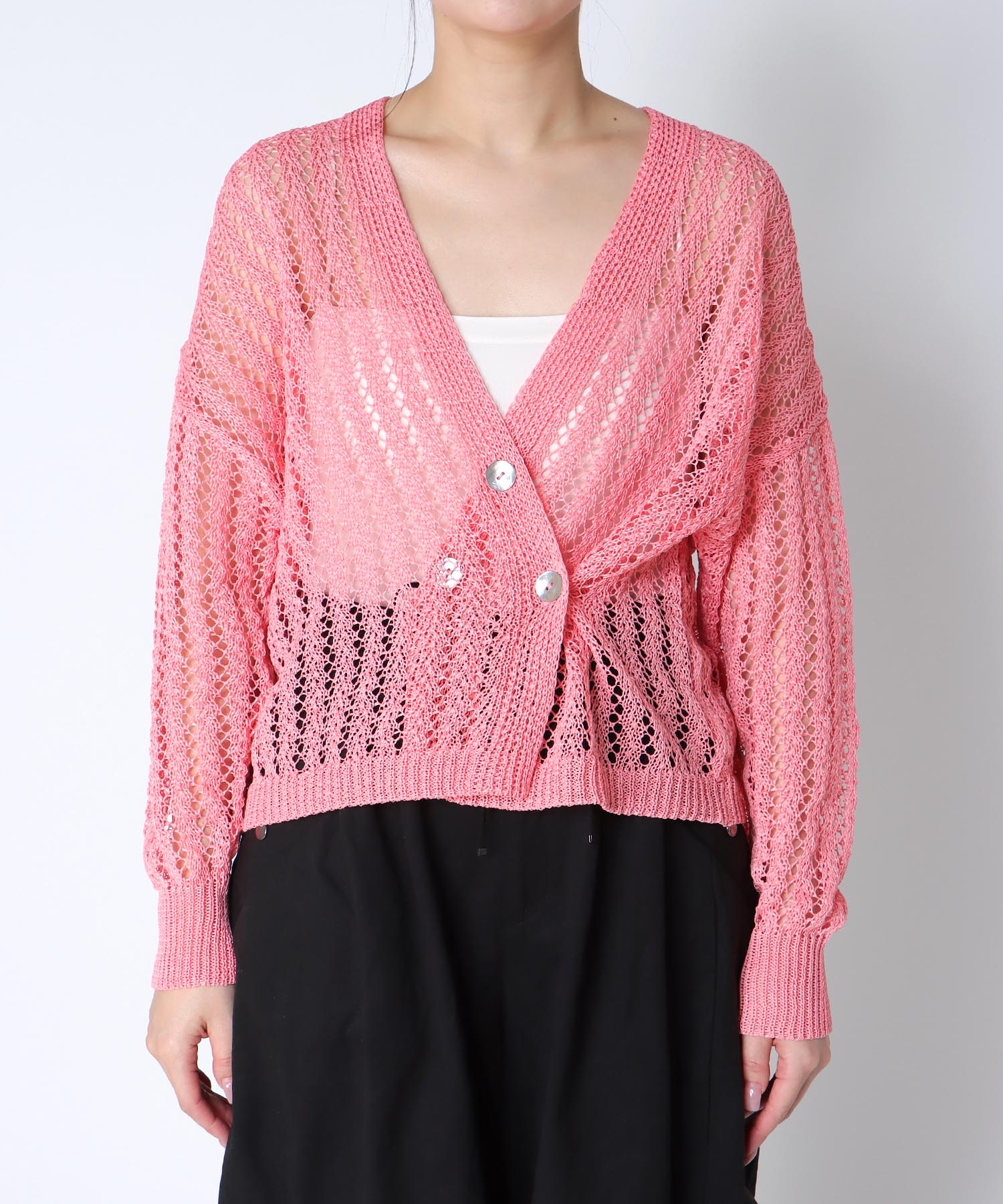 ペーパーヤーン2WAYカーディガン