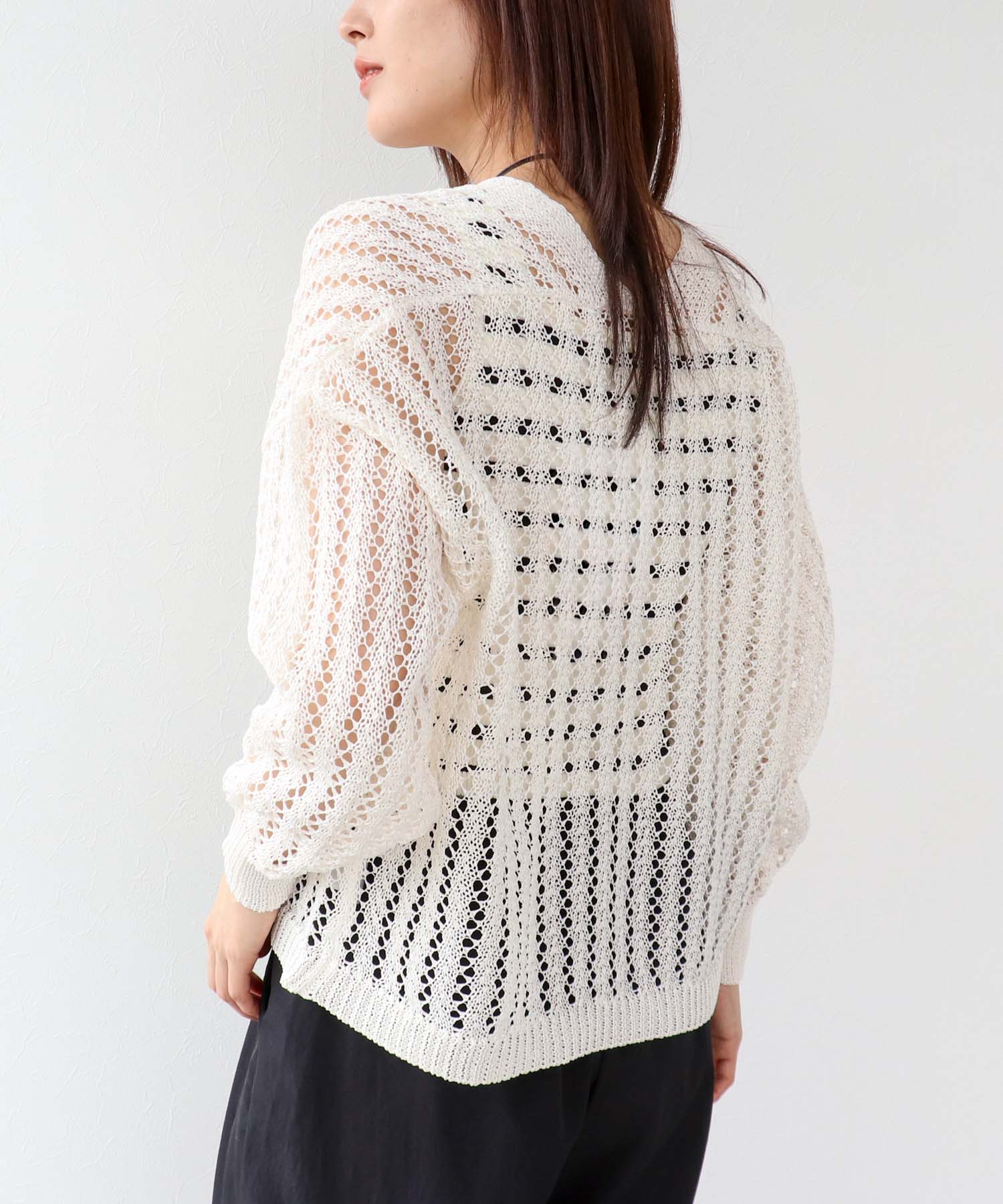 ペーパーヤーン2WAYカーディガン