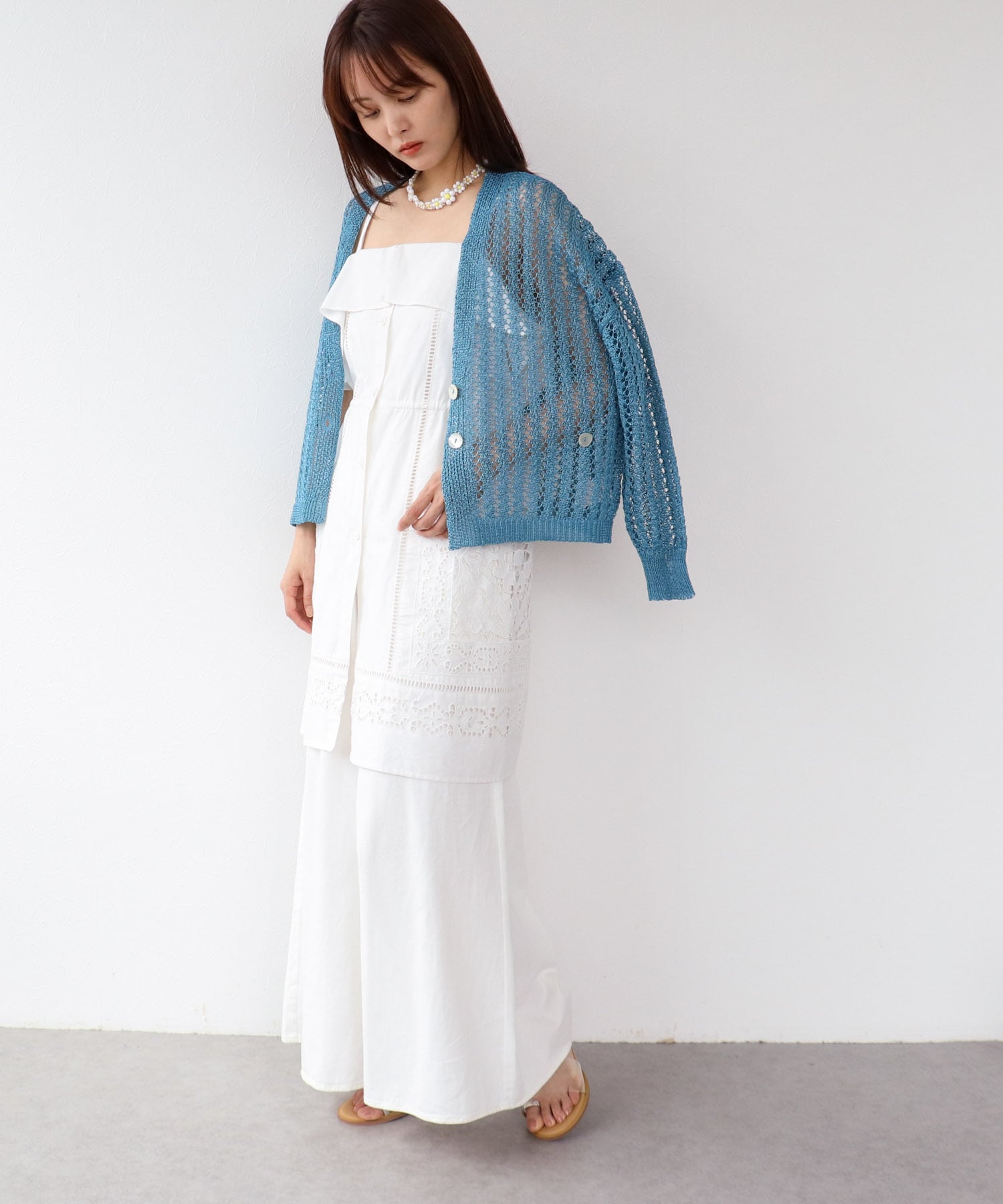 ペーパーヤーン2WAYカーディガン