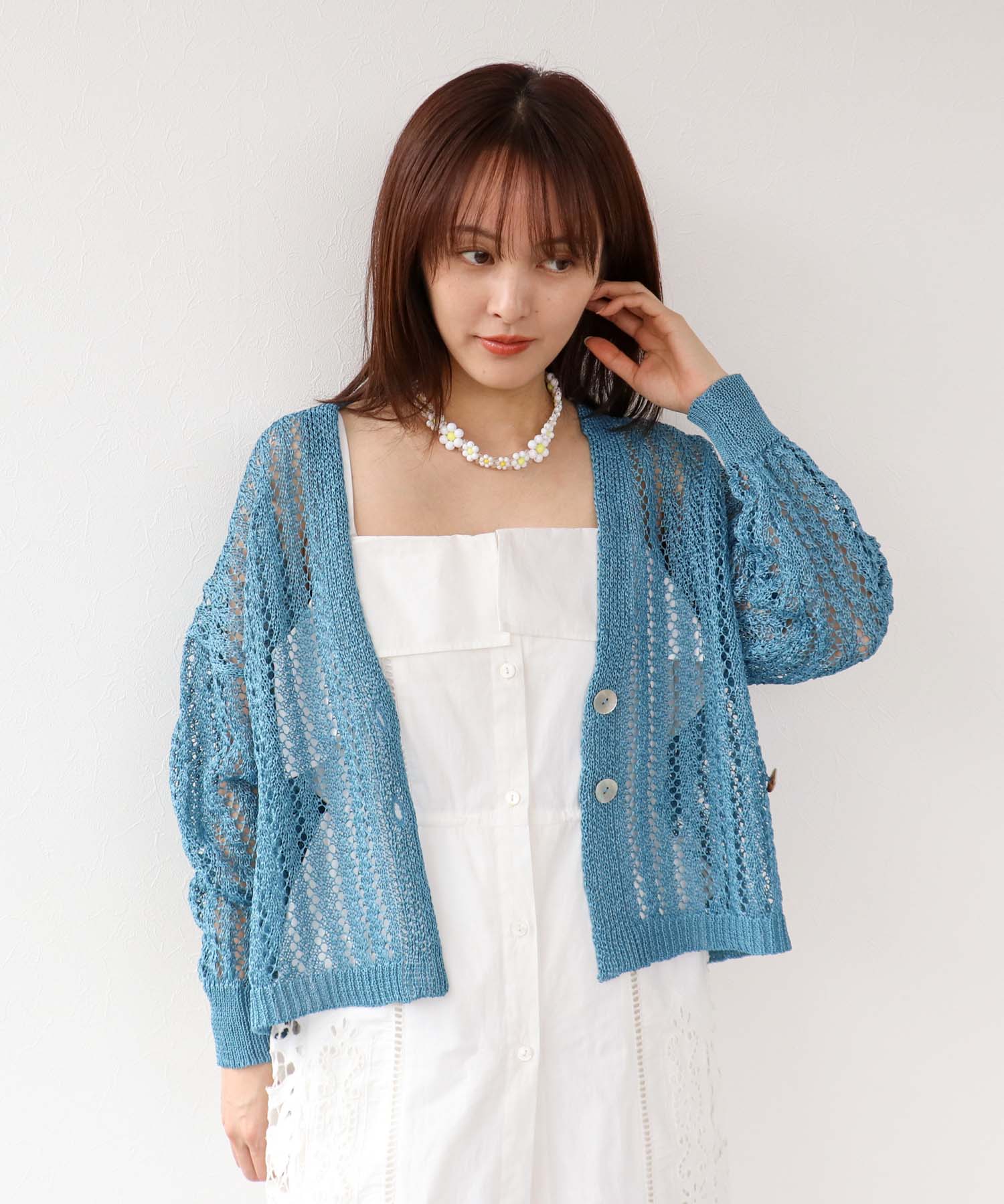 ペーパーヤーン2WAYカーディガン