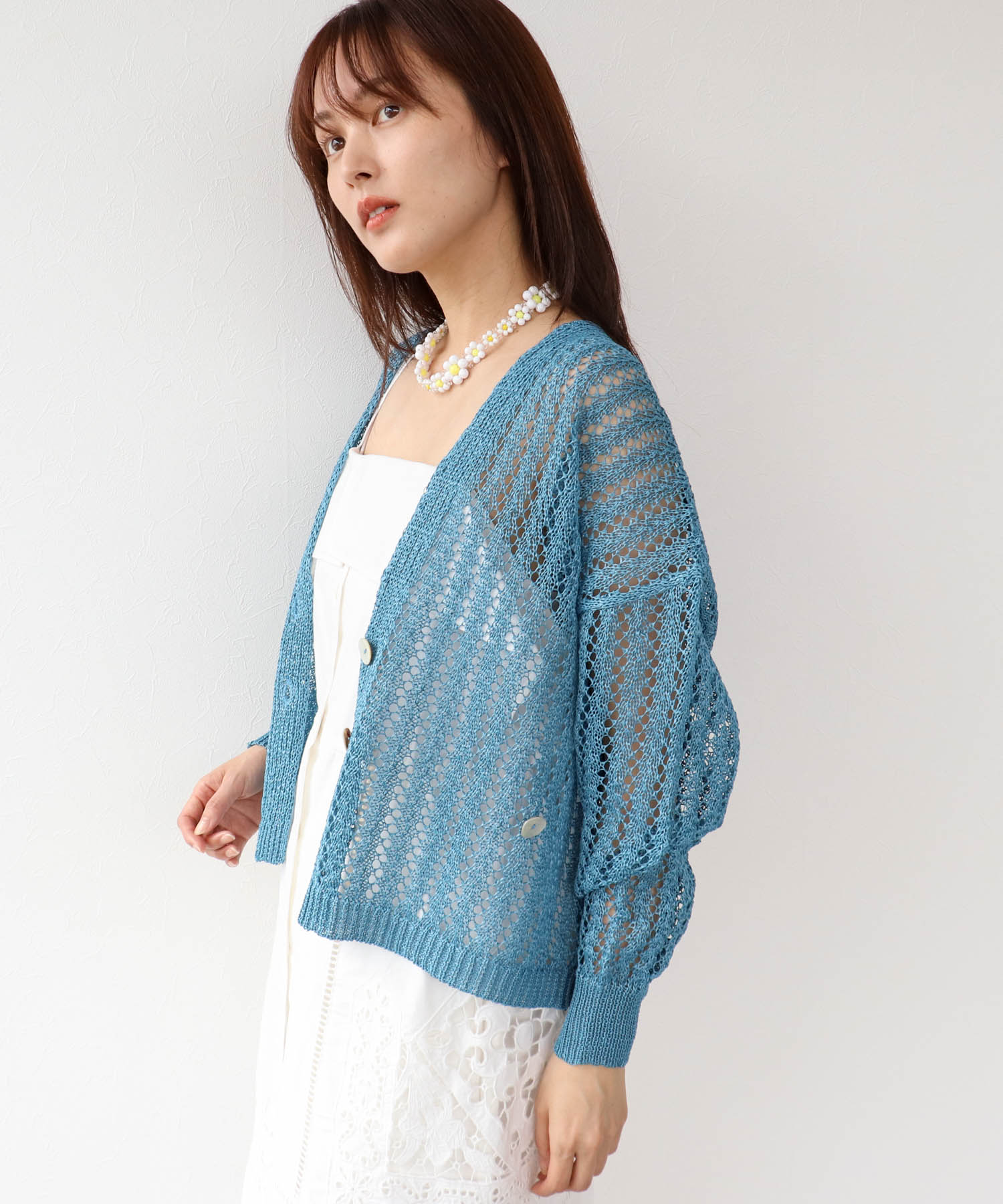 ペーパーヤーン2WAYカーディガン