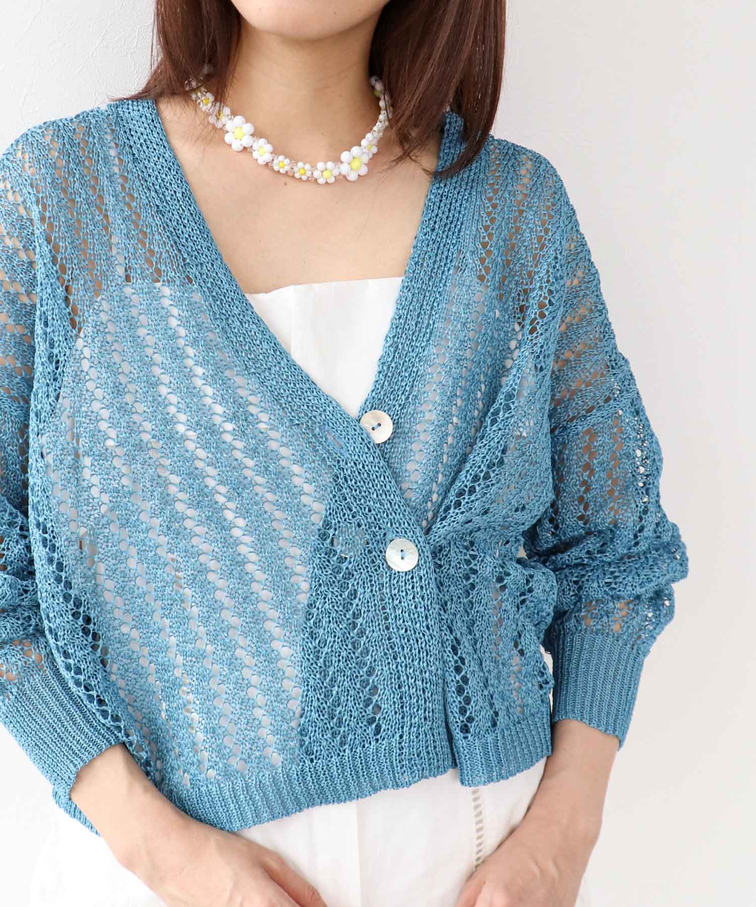 ペーパーヤーン2WAYカーディガン