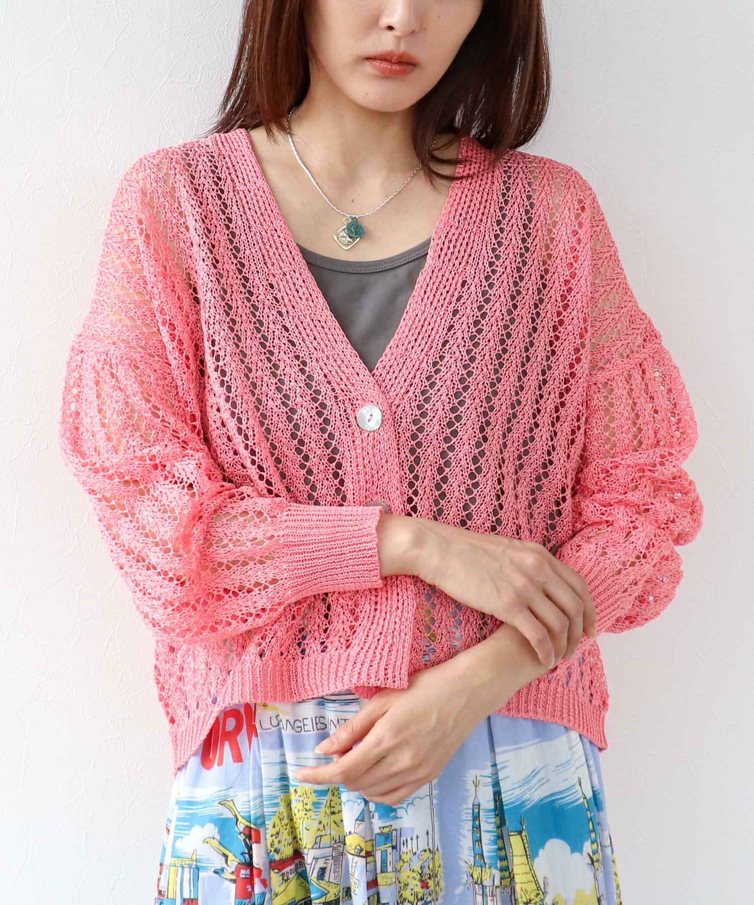 ペーパーヤーン2WAYカーディガン