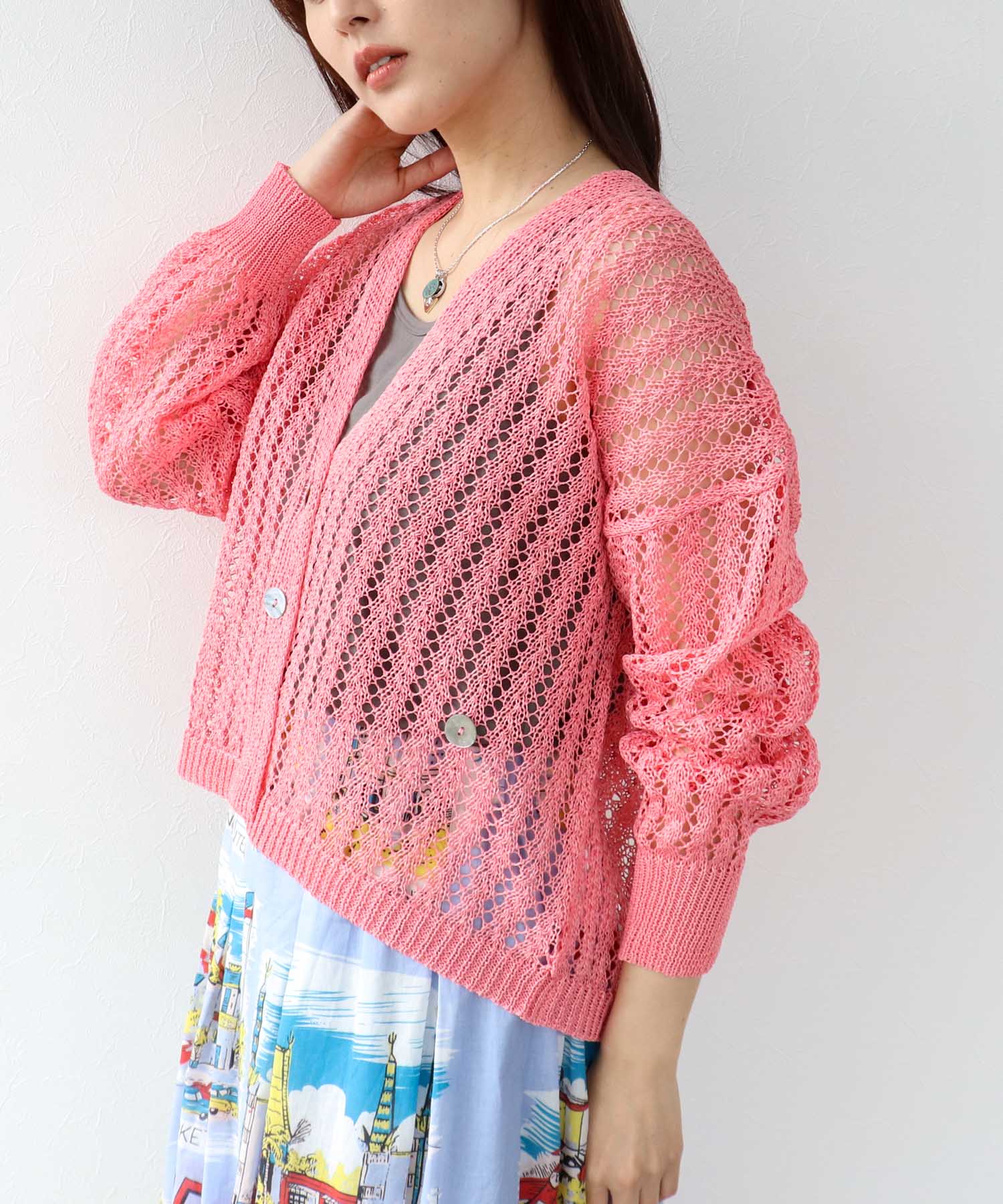 ペーパーヤーン2WAYカーディガン